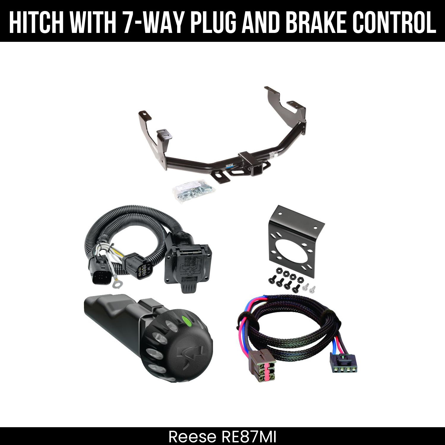 Reese RE87MI Hitch With 7 Way Plug And Brake Control Bundle Featureimg