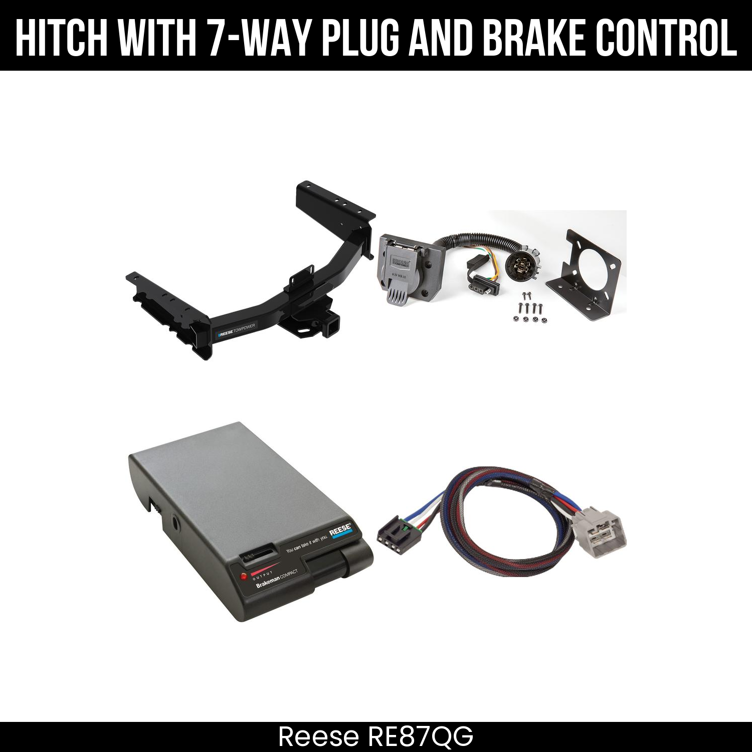 Trailer Hitch , 7-Way , Reese Brakeman Brake Control