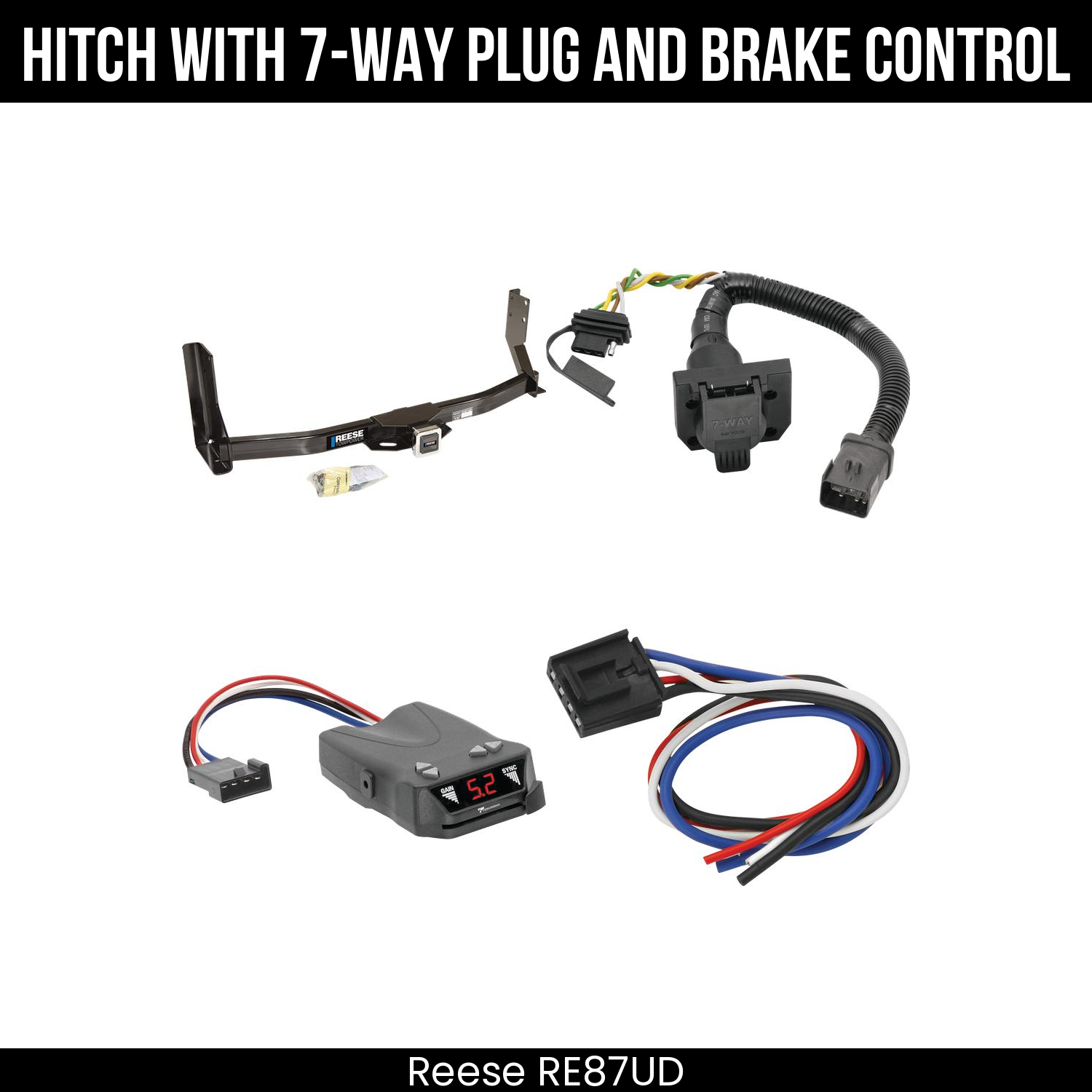 Trailer Hitch , 7-Way , Tekonsha Brakeman IV Brake Control