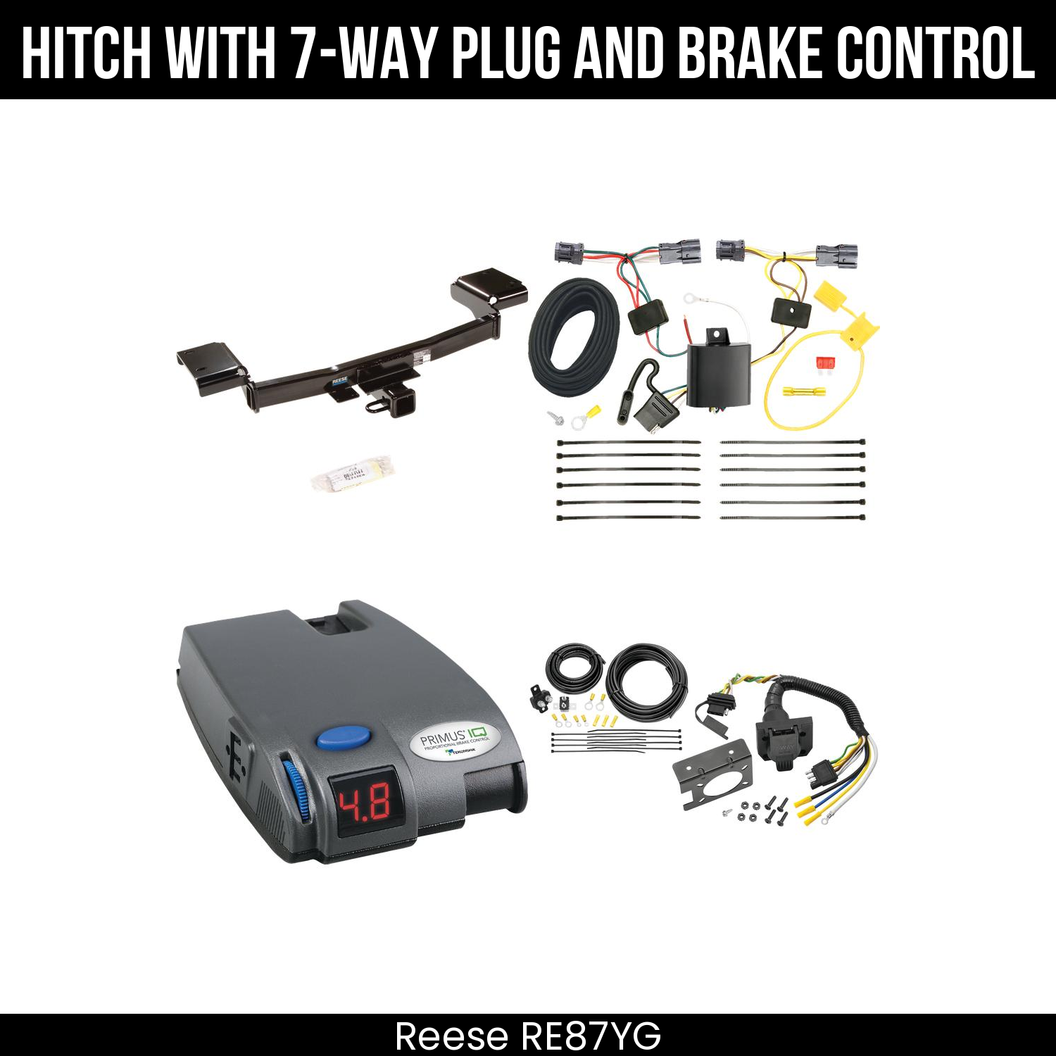 Trailer Hitch , 7-Way , Tekonsha Primus IQ Brake Control
