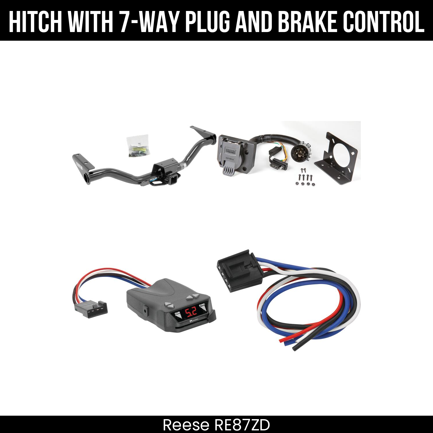 Trailer Hitch , 7-Way , Tekonsha Brakeman IV Brake Control