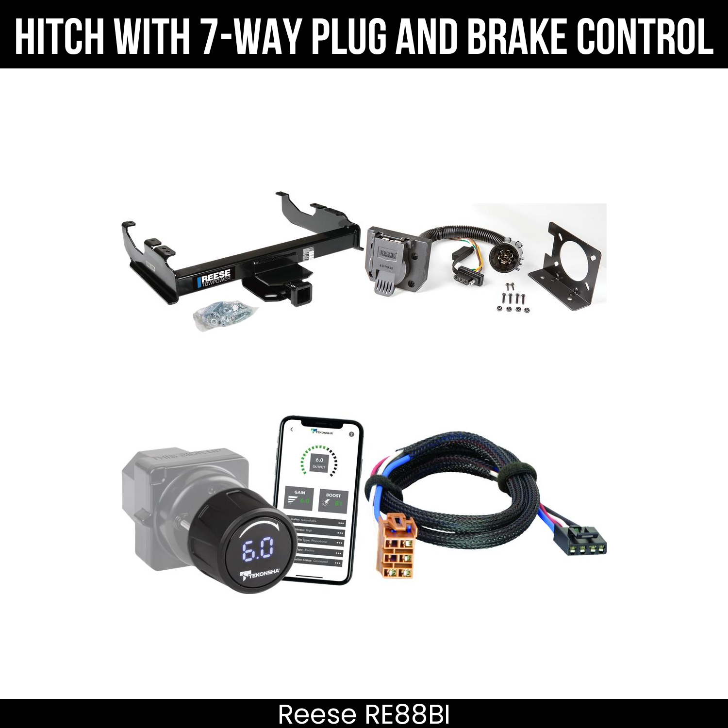 Reese RE88BI Hitch With 7 Way Plug And Brake Control Bundle Featureimg