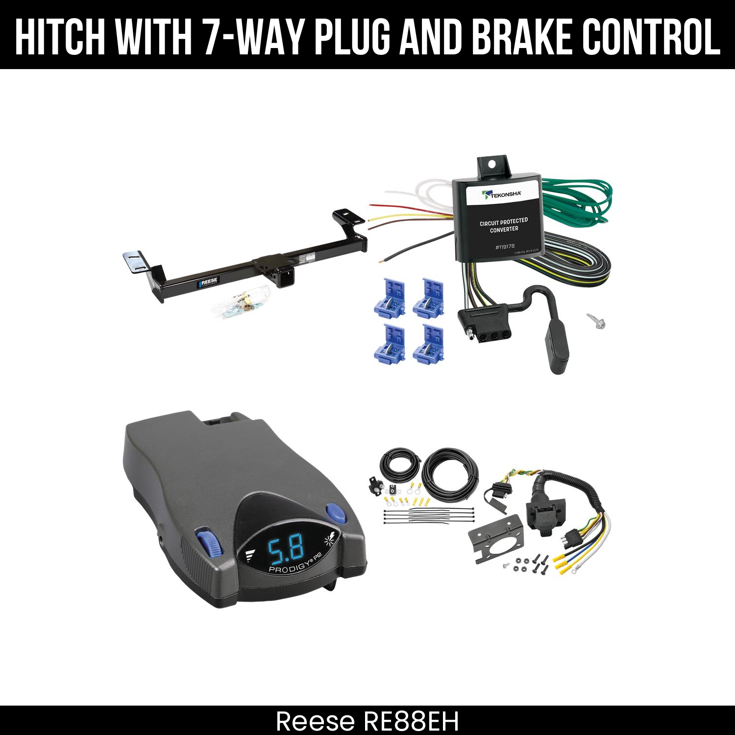 Trailer Hitch , 7-Way , Tekonsha Prodigy P2 Brake Control