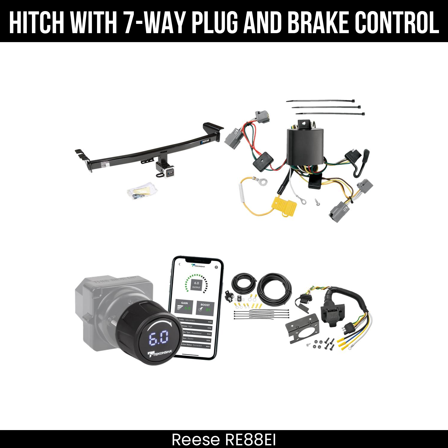 Reese RE88EI Hitch With 7 Way Plug And Brake Control Bundle Featureimg