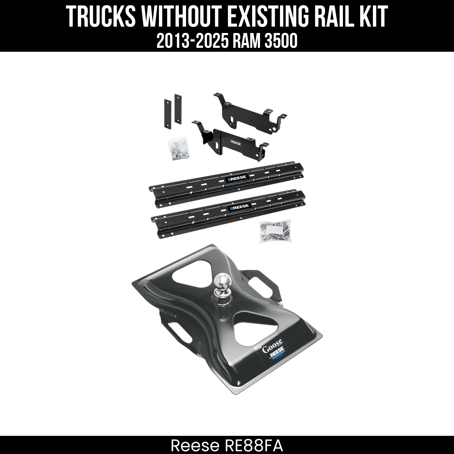 5th Wheel Hitch Rails Only,5th Wheel Hitch Custom Bracket,The Goose 5th Wheel Gooseneck Hitch