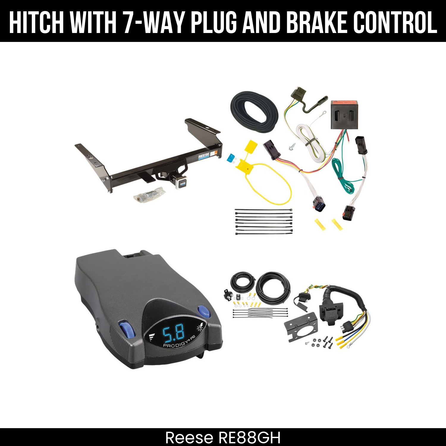 Trailer Hitch , 7-Way , Tekonsha Prodigy P2 Brake Control