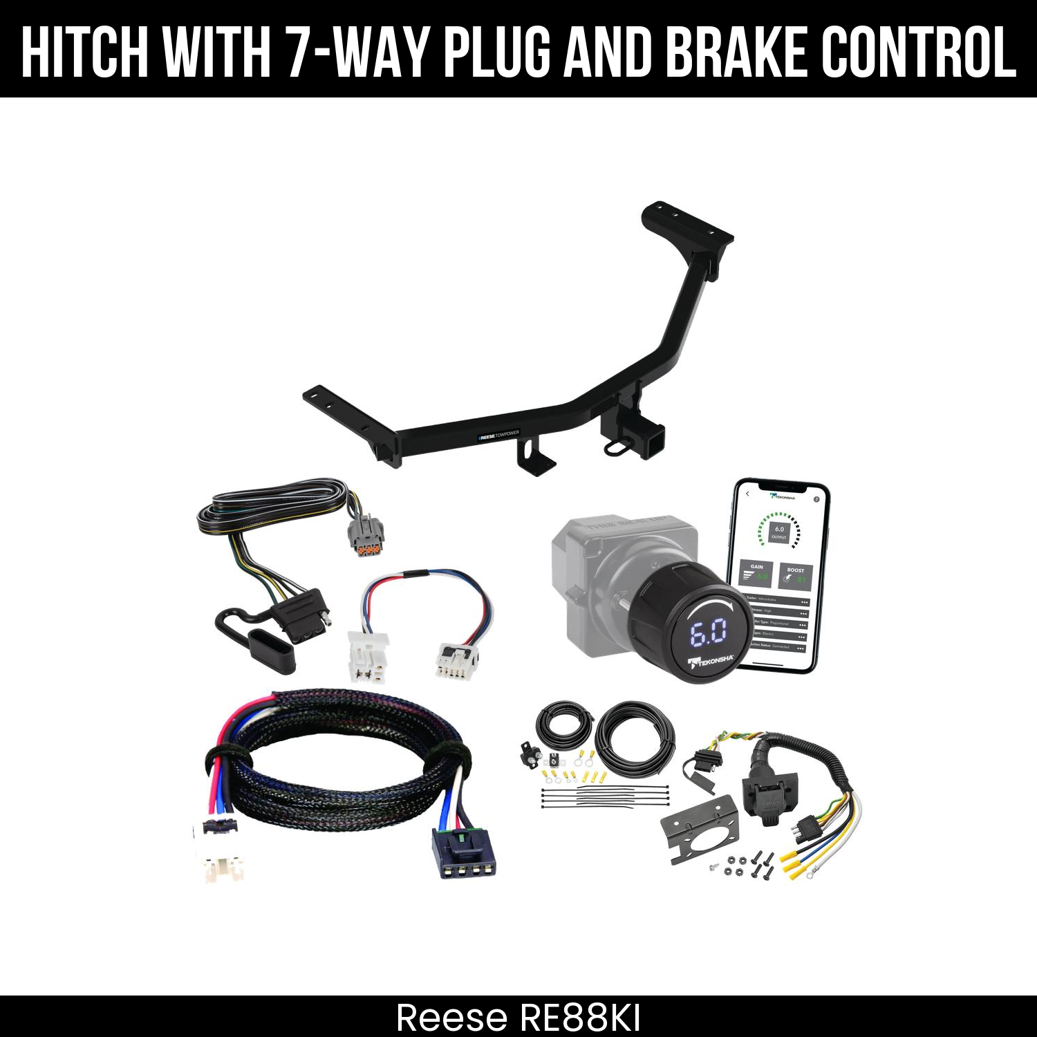 Reese RE88KI Hitch With 7 Way Plug And Brake Control Bundle Featureimg