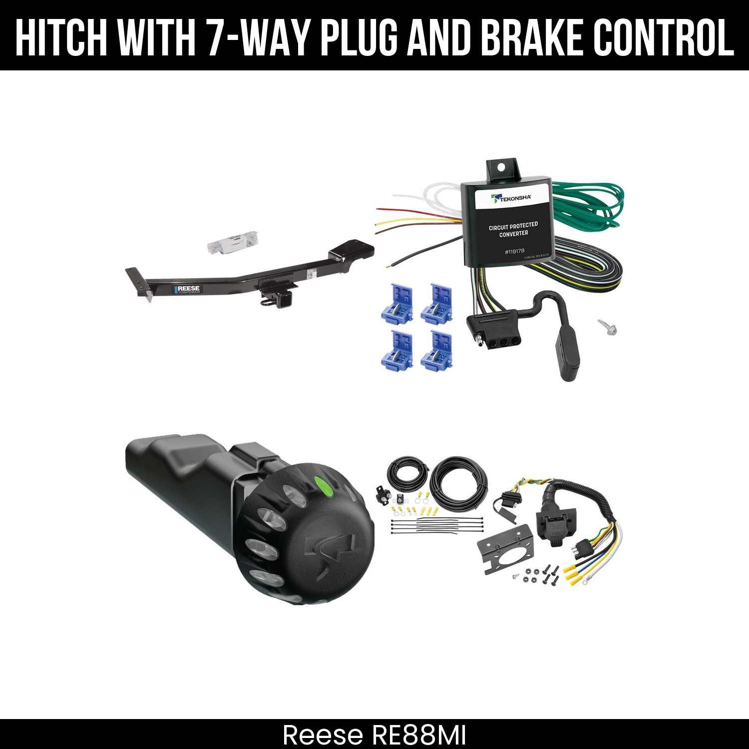 Reese RE88MI Hitch With 7 Way Plug And Brake Control Bundle Featureimg