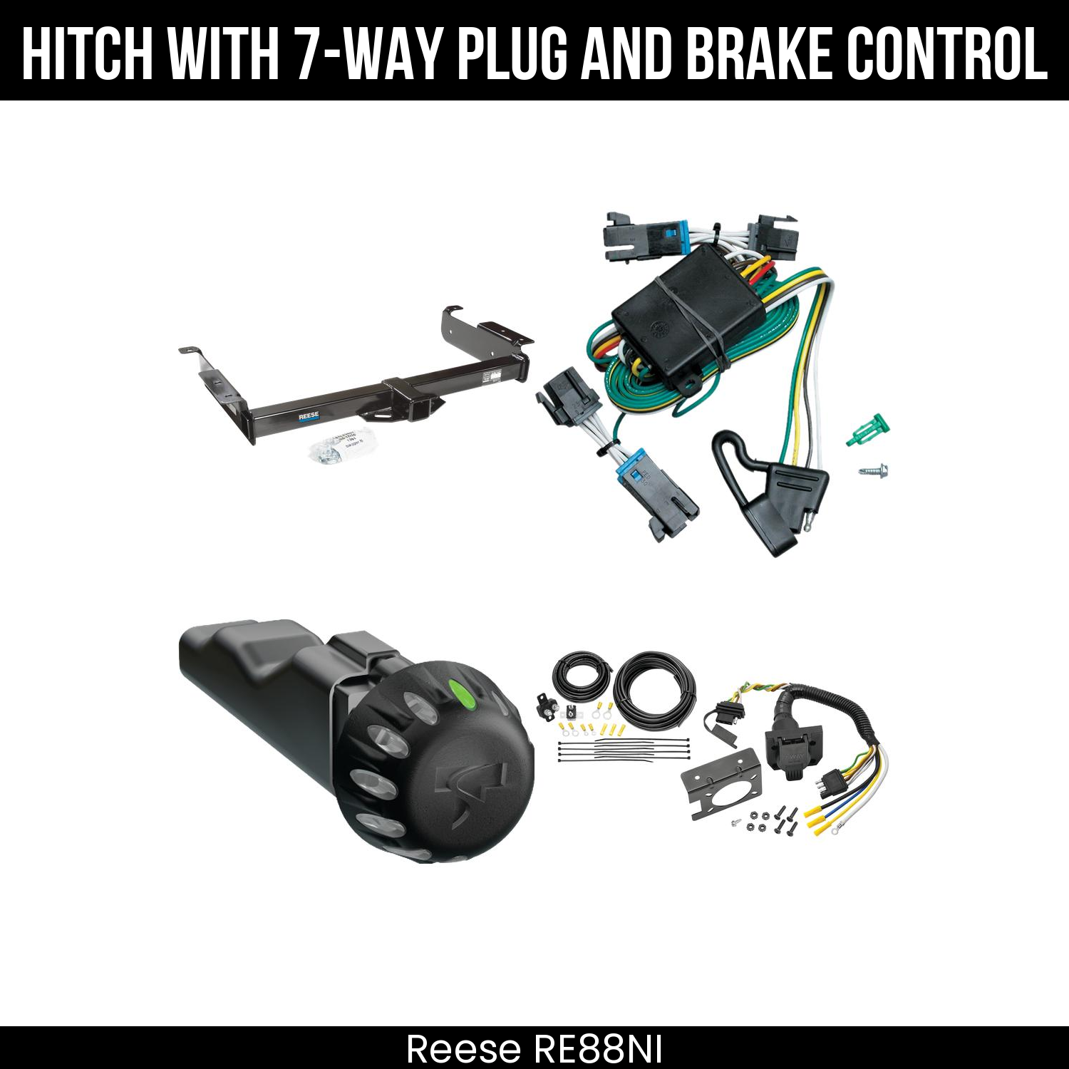 Reese RE88NI Hitch With 7 Way Plug And Brake Control Bundle Featureimg