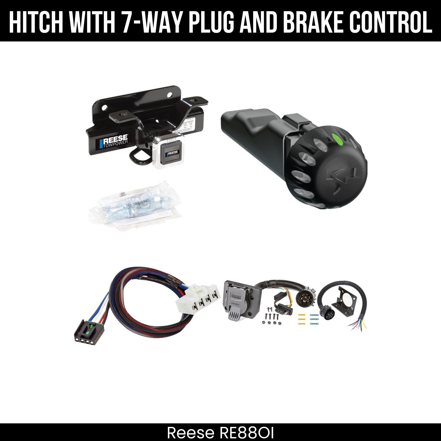 Reese RE88OI Hitch With 7 Way Plug And Brake Control Bundle Featureimg