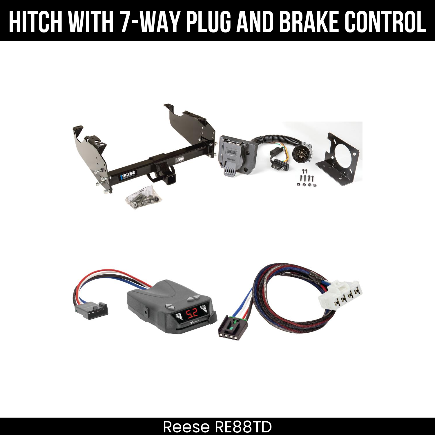 Trailer Hitch , 7-Way , Tekonsha Brakeman IV Brake Control