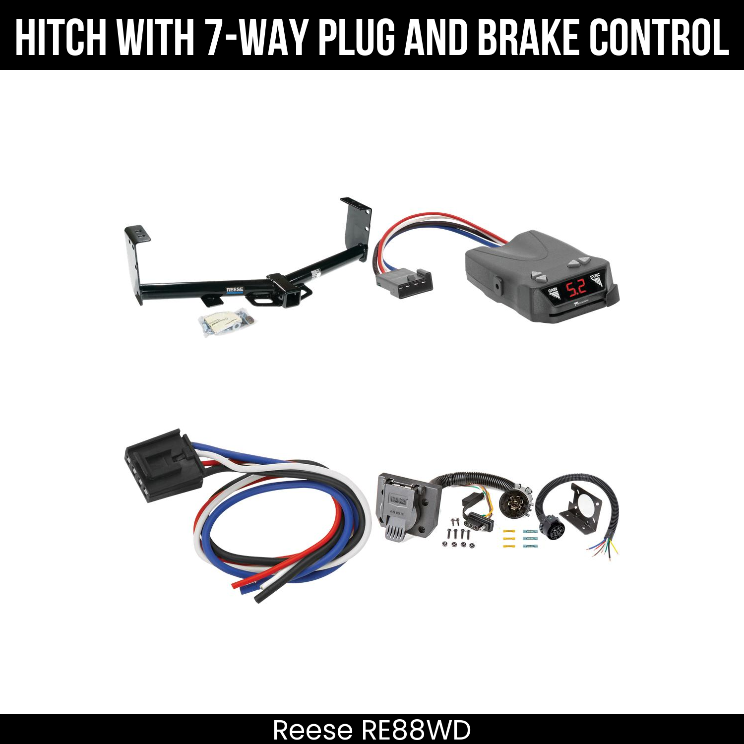 Trailer Hitch , 7-Way , Tekonsha Brakeman IV Brake Control