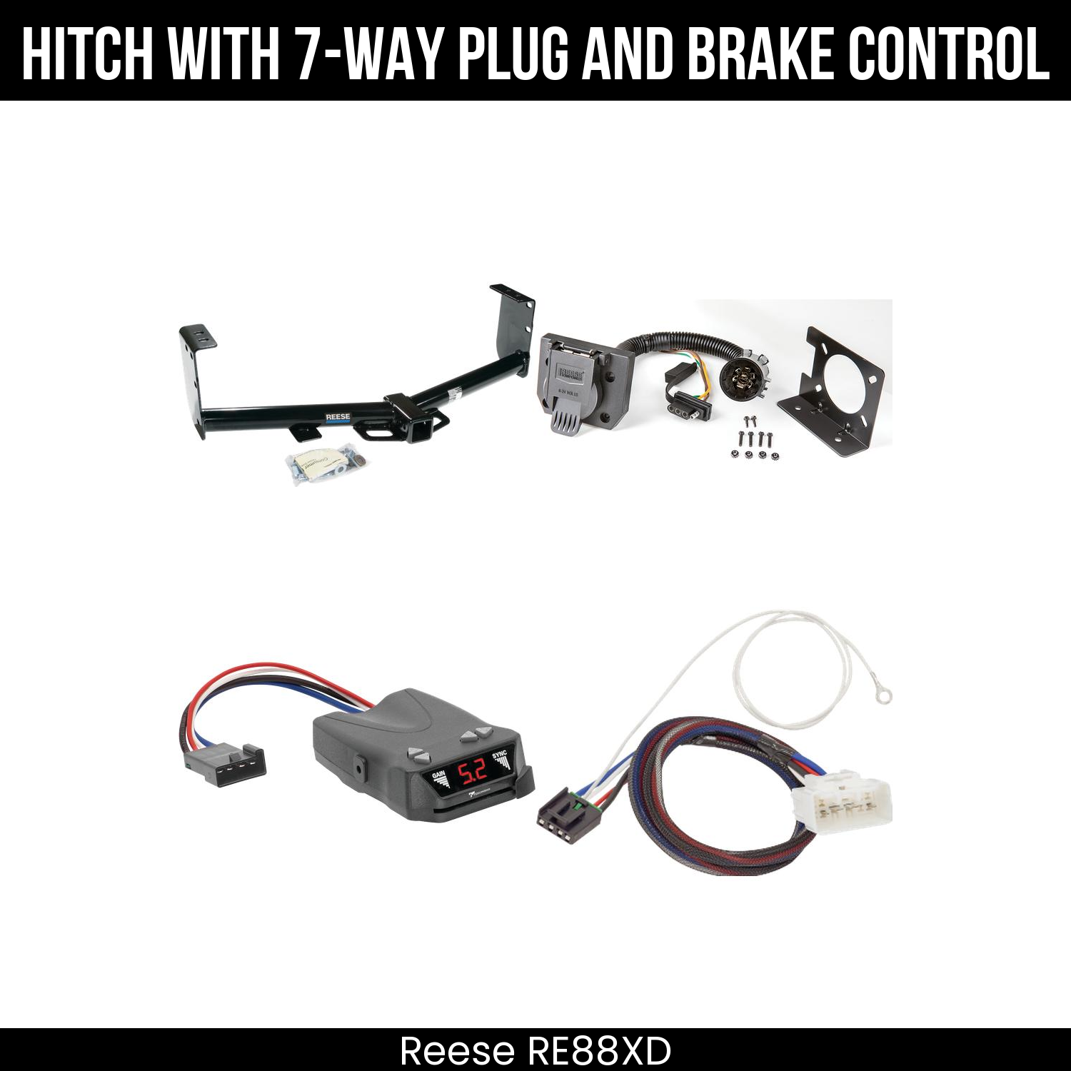 Trailer Hitch , 7-Way , Tekonsha Brakeman IV Brake Control