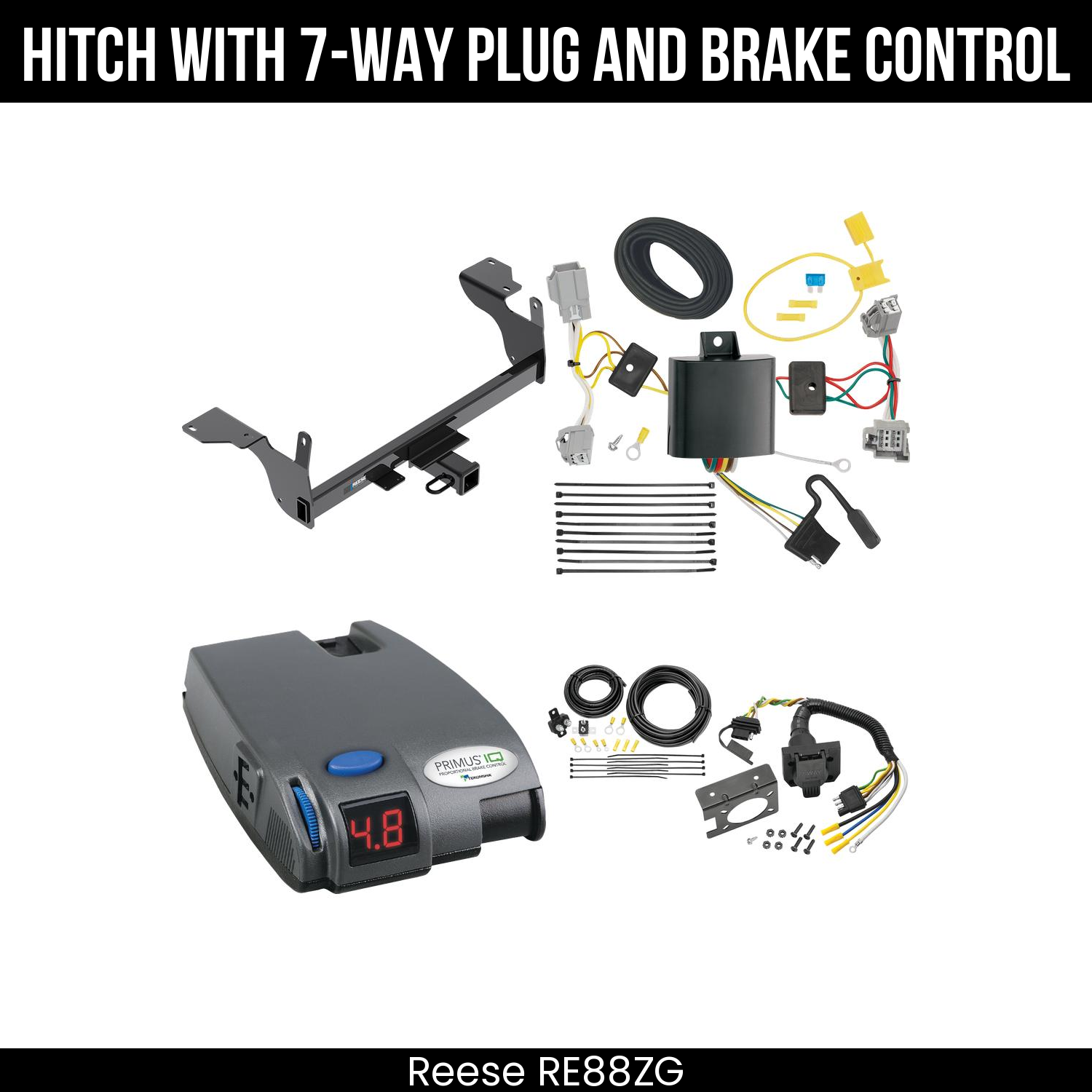 Trailer Hitch , 7-Way , Tekonsha Primus IQ Brake Control