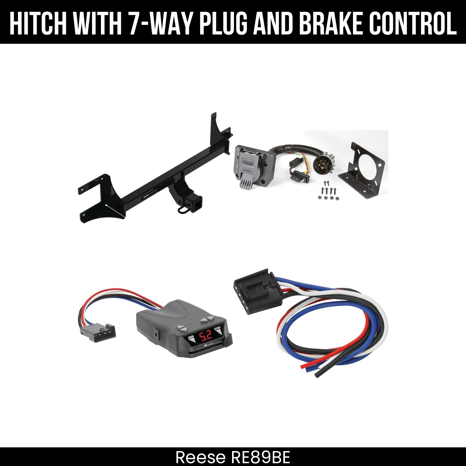 Trailer Hitch , 7-Way , Tekonsha Brakeman IV Brake Control