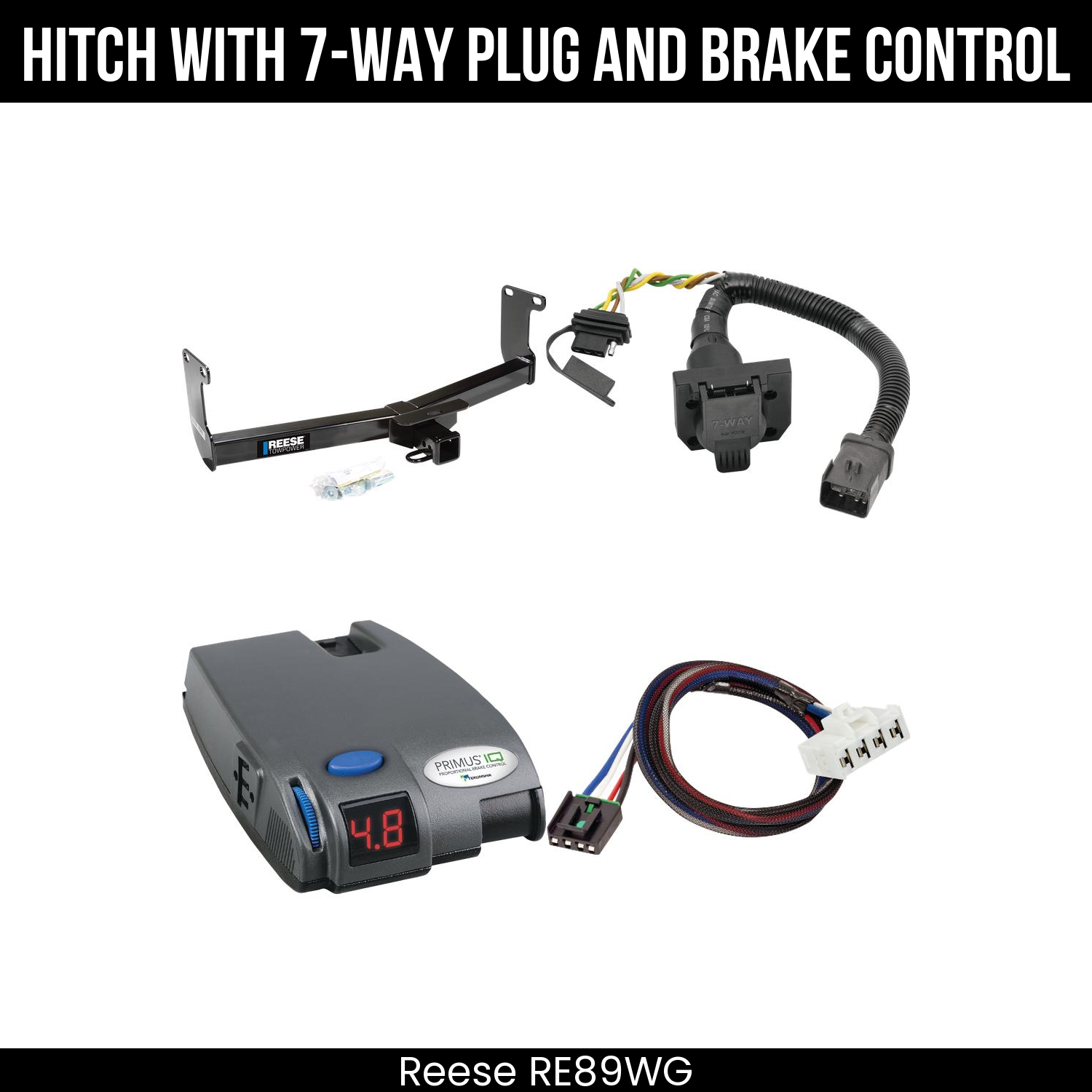 Trailer Hitch , 7-Way , Tekonsha Primus IQ Brake Control