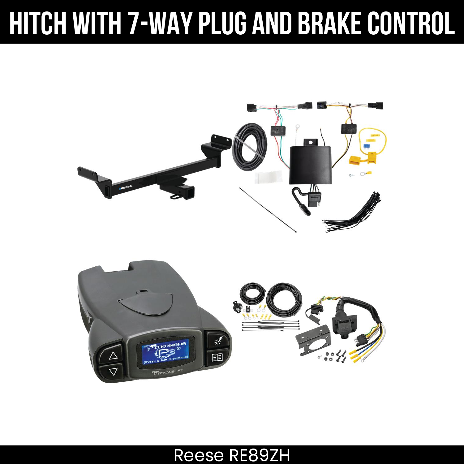 Reese RE89ZH Hitch With 7 Way Plug And Brake Control Bundle Featureimg