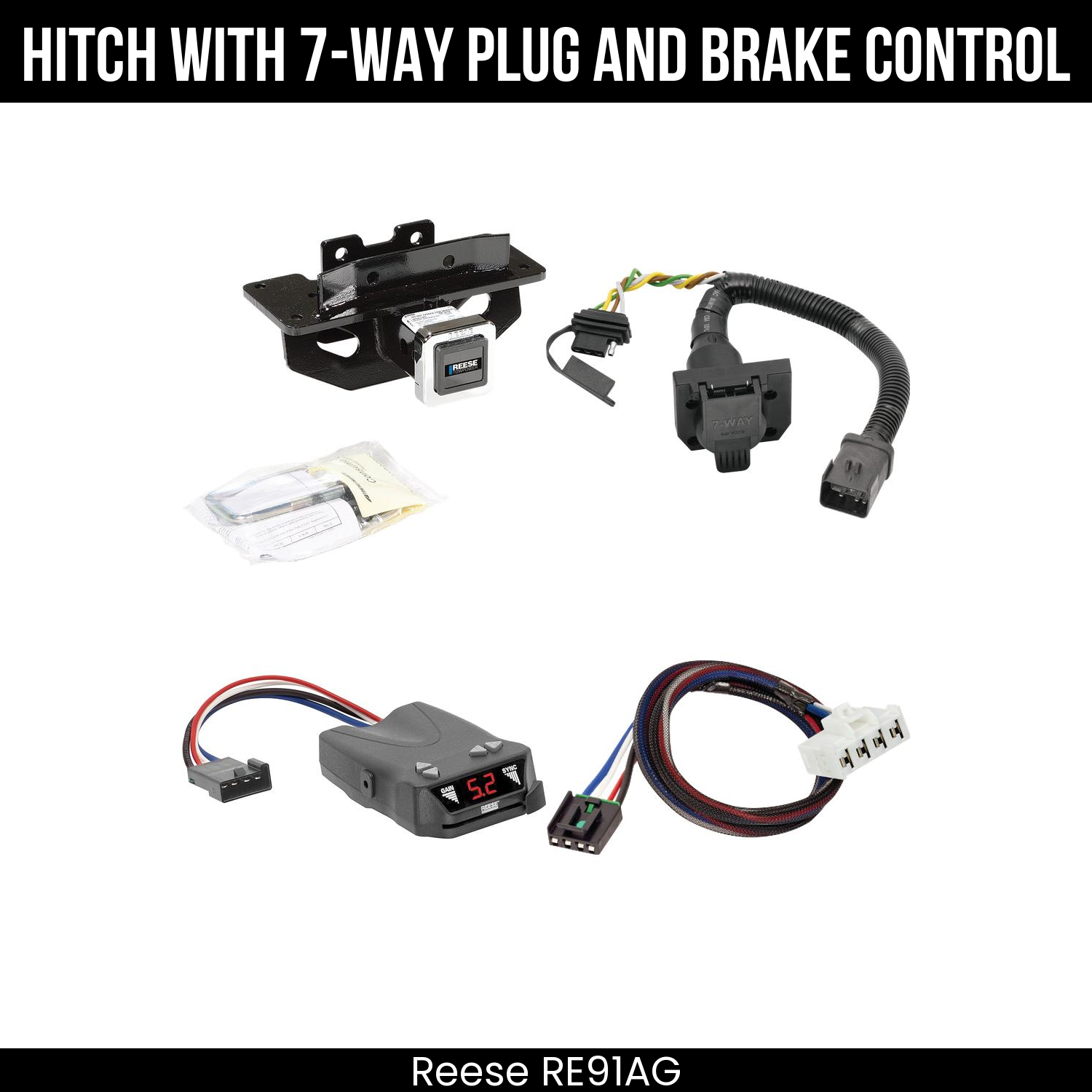 Trailer Hitch , 7-Way , Reese Brakeman IV Brake Control