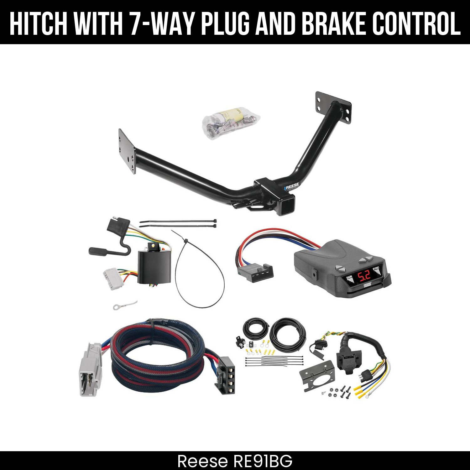 Trailer Hitch , 7-Way , Reese Brakeman IV Brake Control