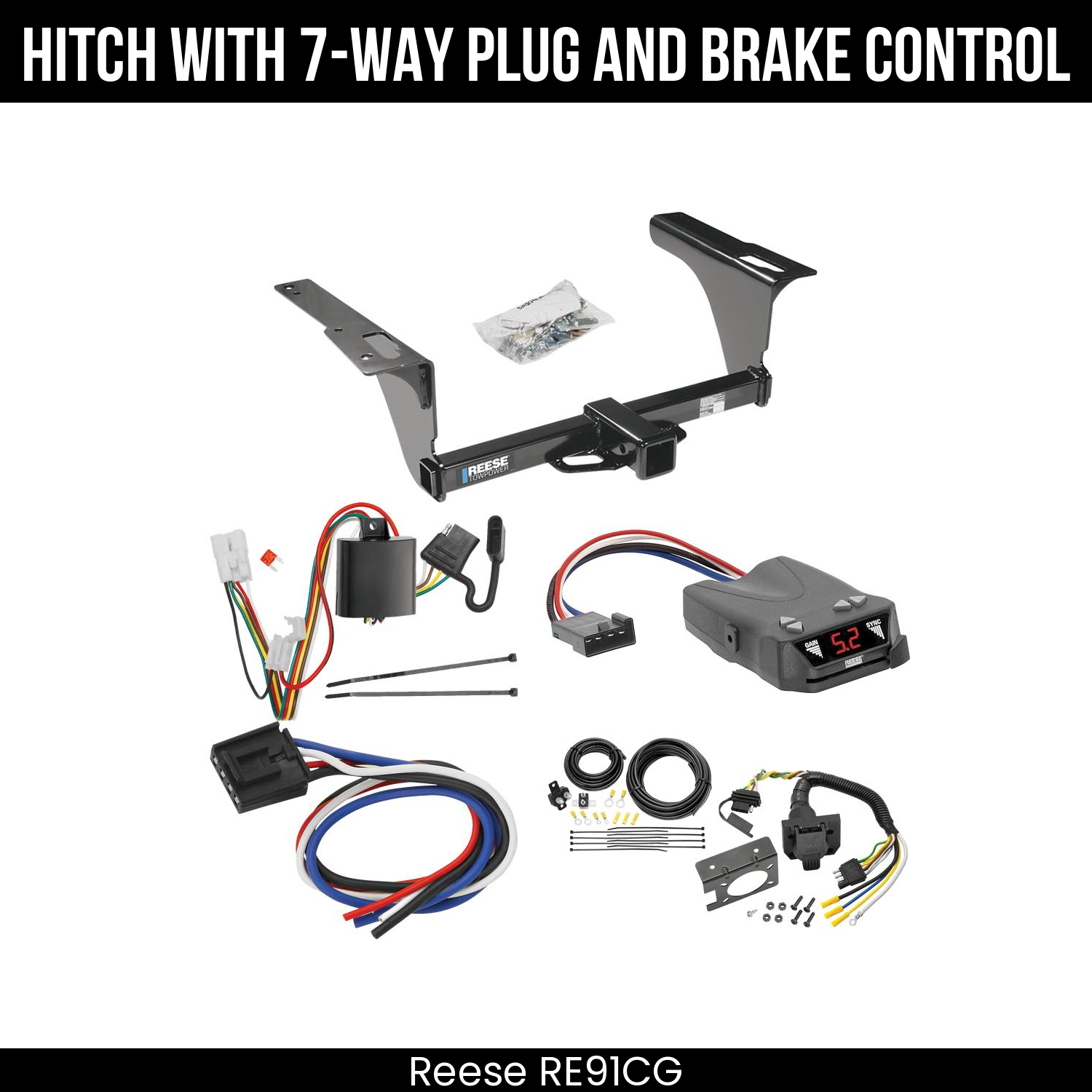 Trailer Hitch , 7-Way , Reese Brakeman IV Brake Control