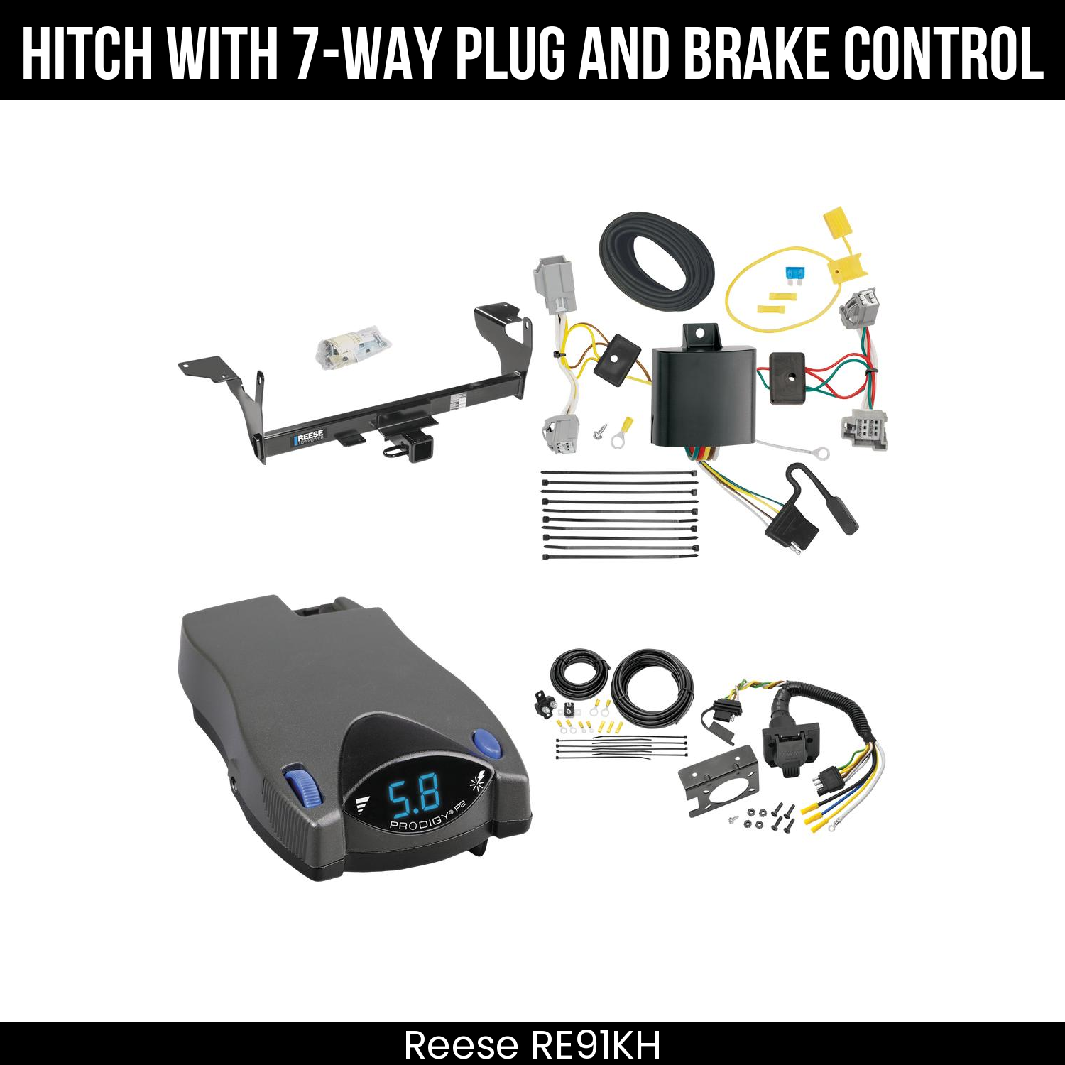 Trailer Hitch , 7-Way , Tekonsha Prodigy P2 Brake Control