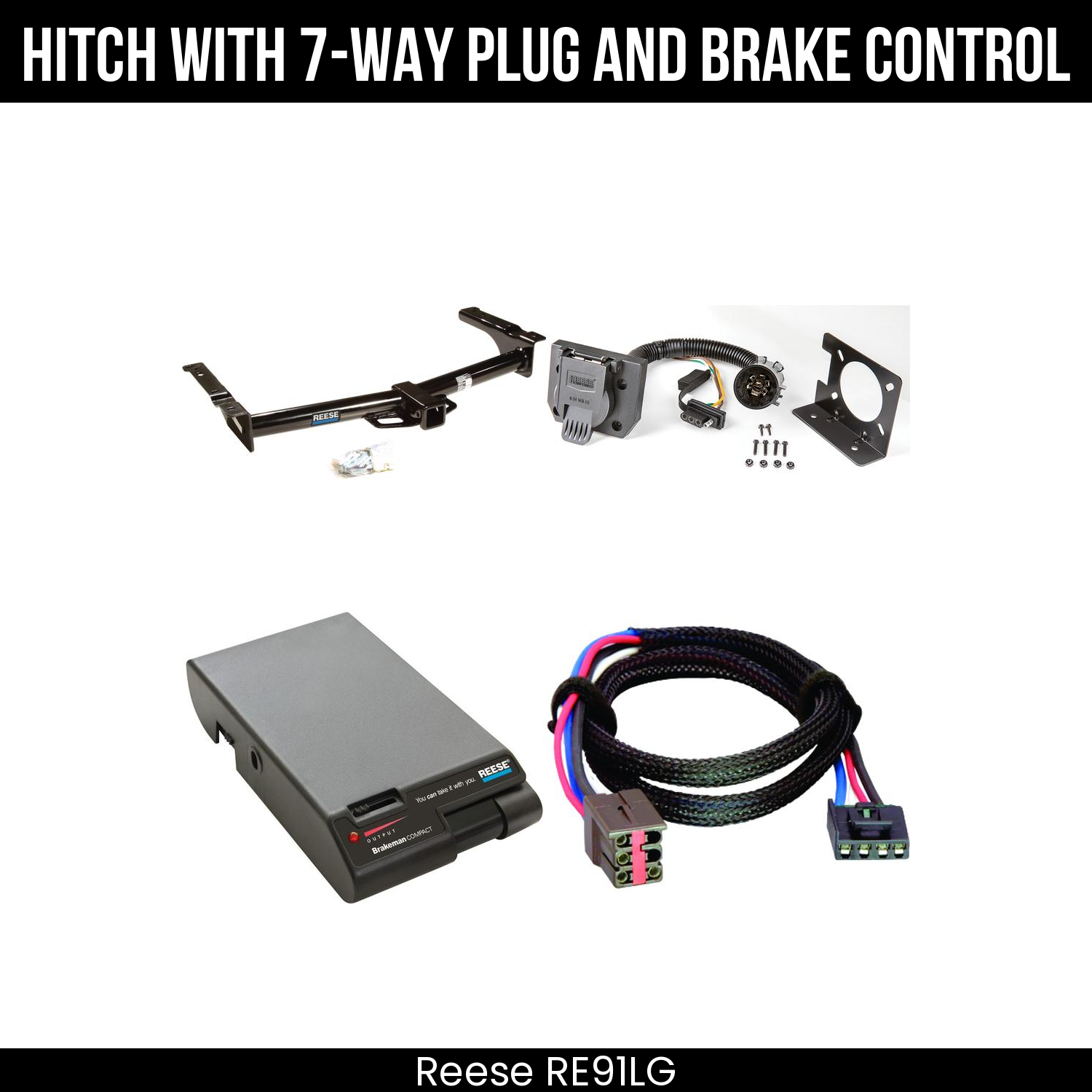 Trailer Hitch , 7-Way , Reese Brakeman Brake Control