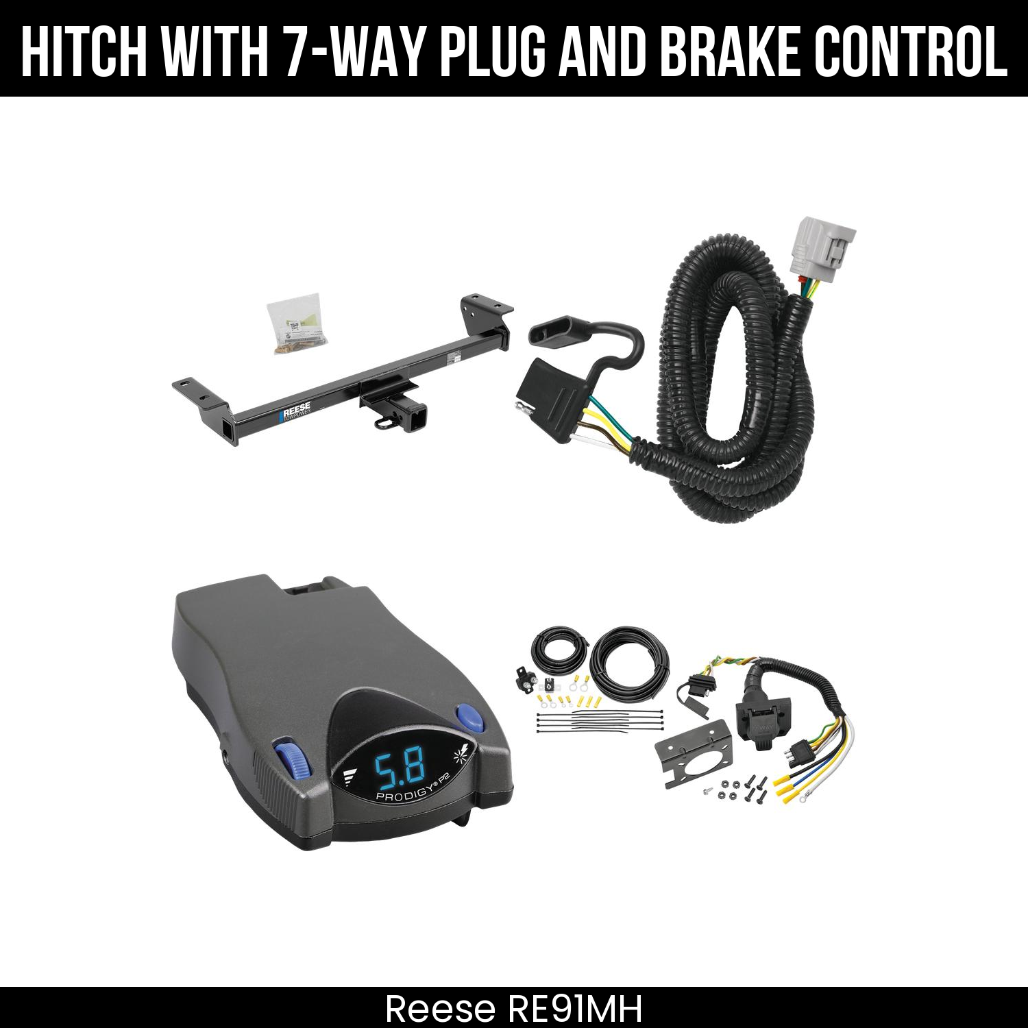 Trailer Hitch , 7-Way , Tekonsha Prodigy P2 Brake Control