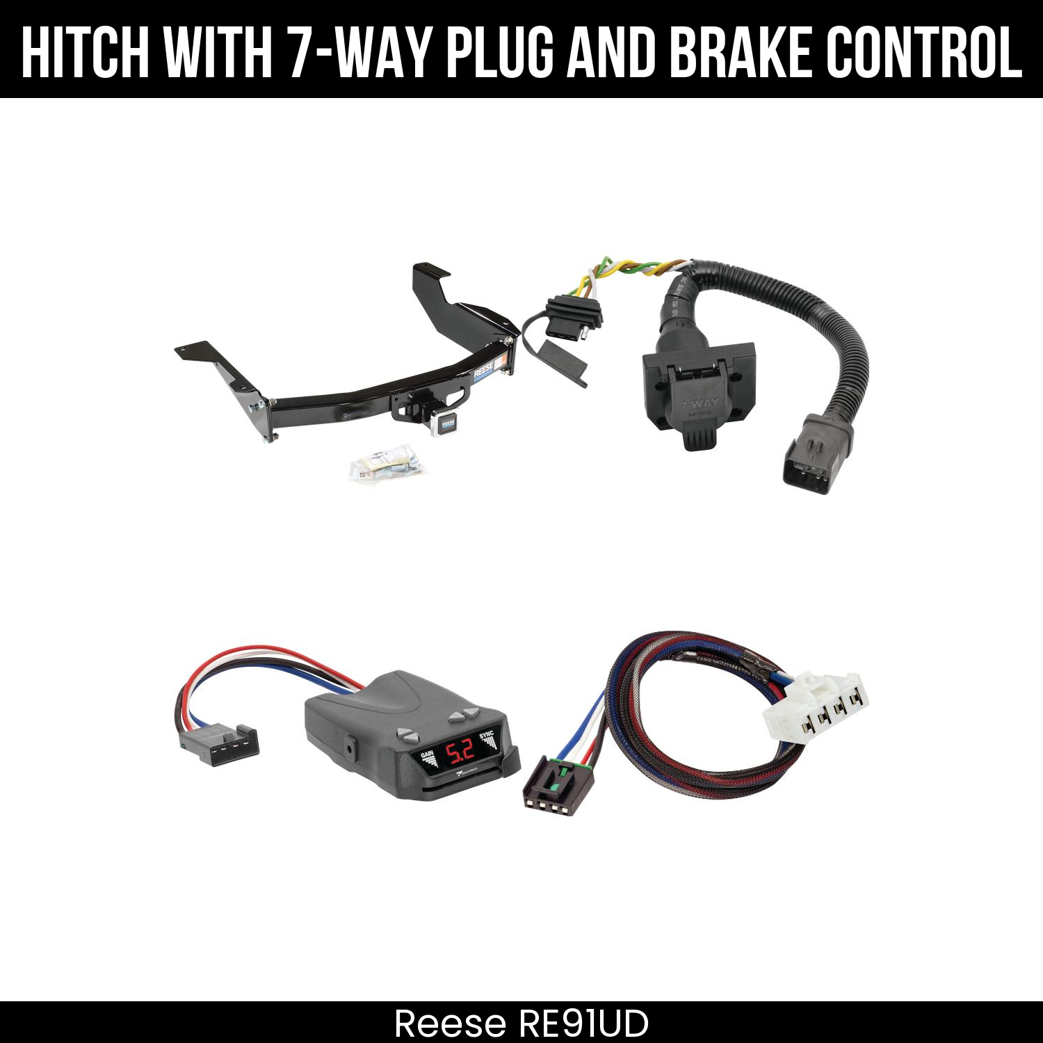 Trailer Hitch , 7-Way , Tekonsha Brakeman IV Brake Control