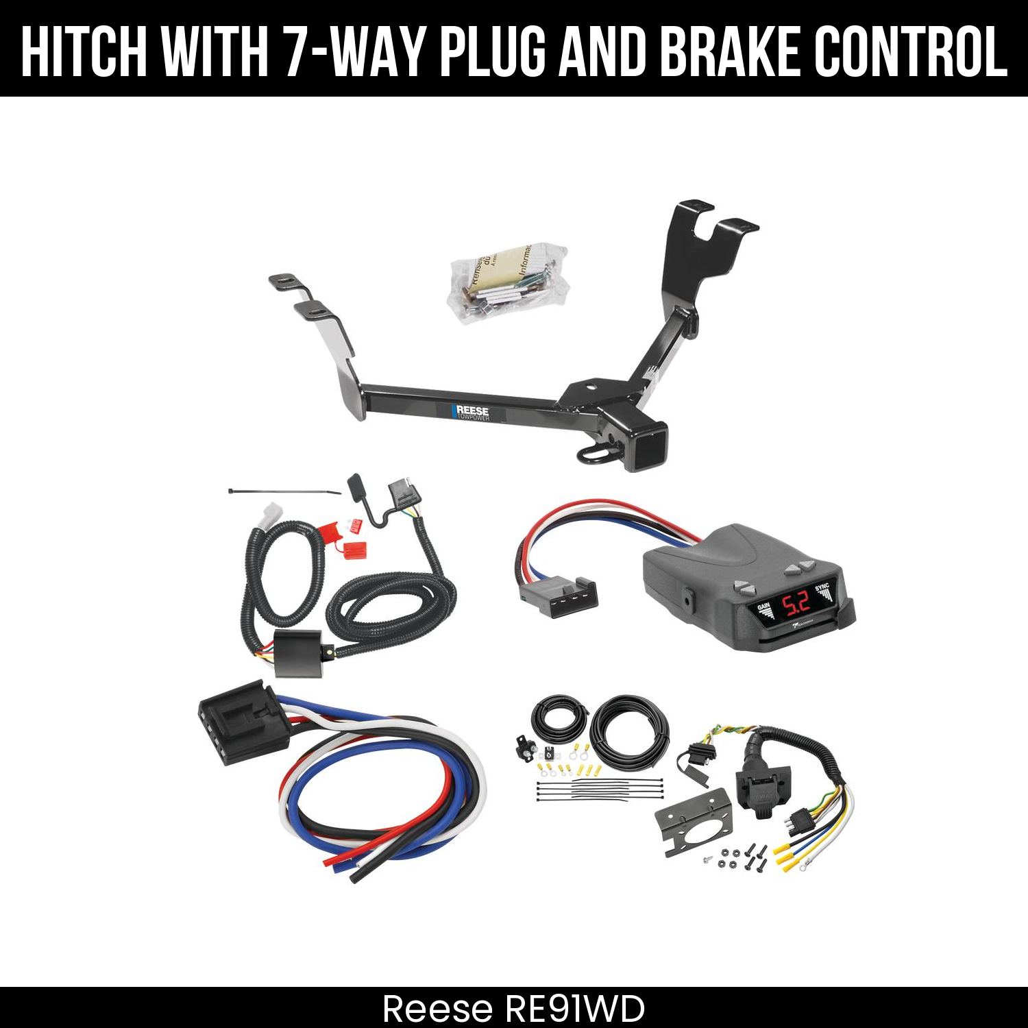 Trailer Hitch , 7-Way , Tekonsha Brakeman IV Brake Control