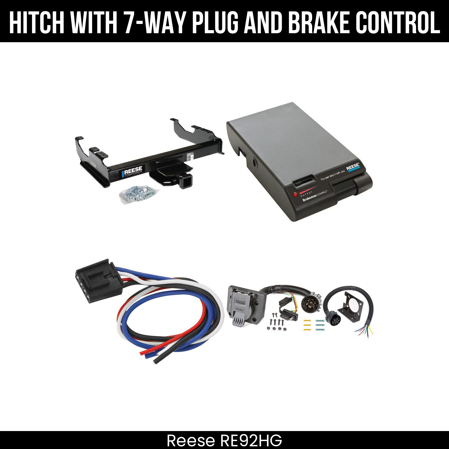 Trailer Hitch , 7-Way , Reese Brakeman Brake Control