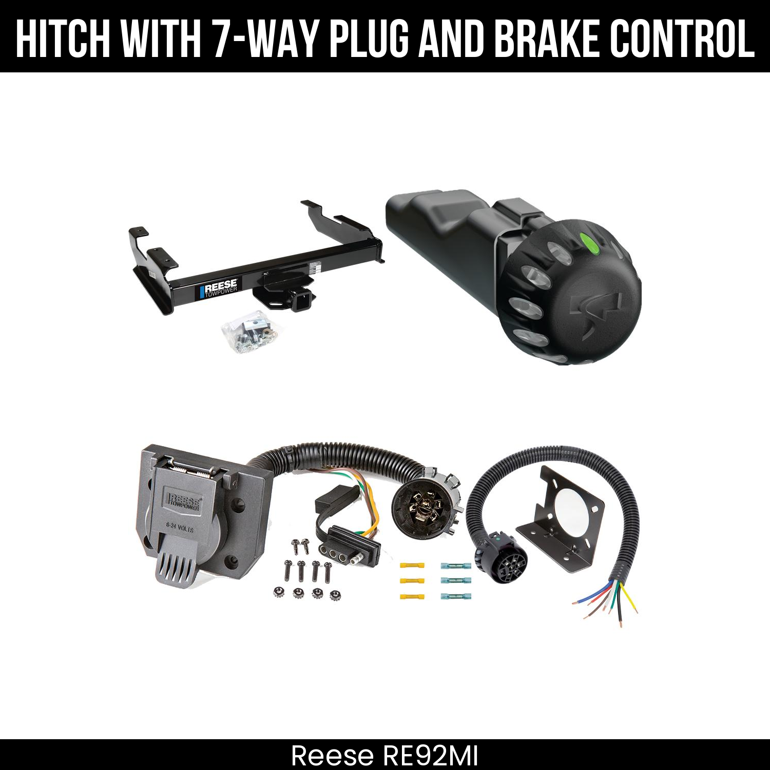Reese RE92MI Hitch With 7 Way Plug And Brake Control Bundle Featureimg