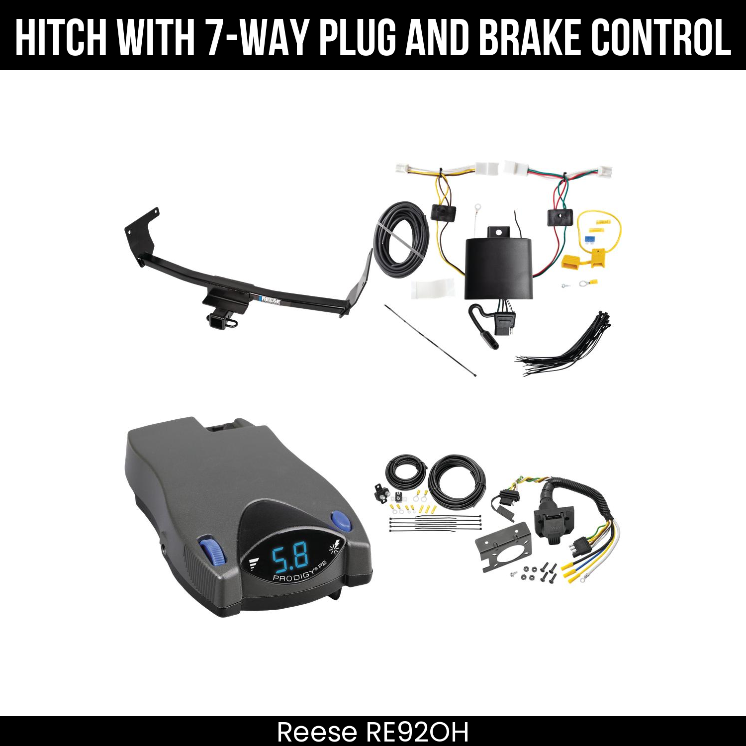 Trailer Hitch , 7-Way , Tekonsha Prodigy P2 Brake Control