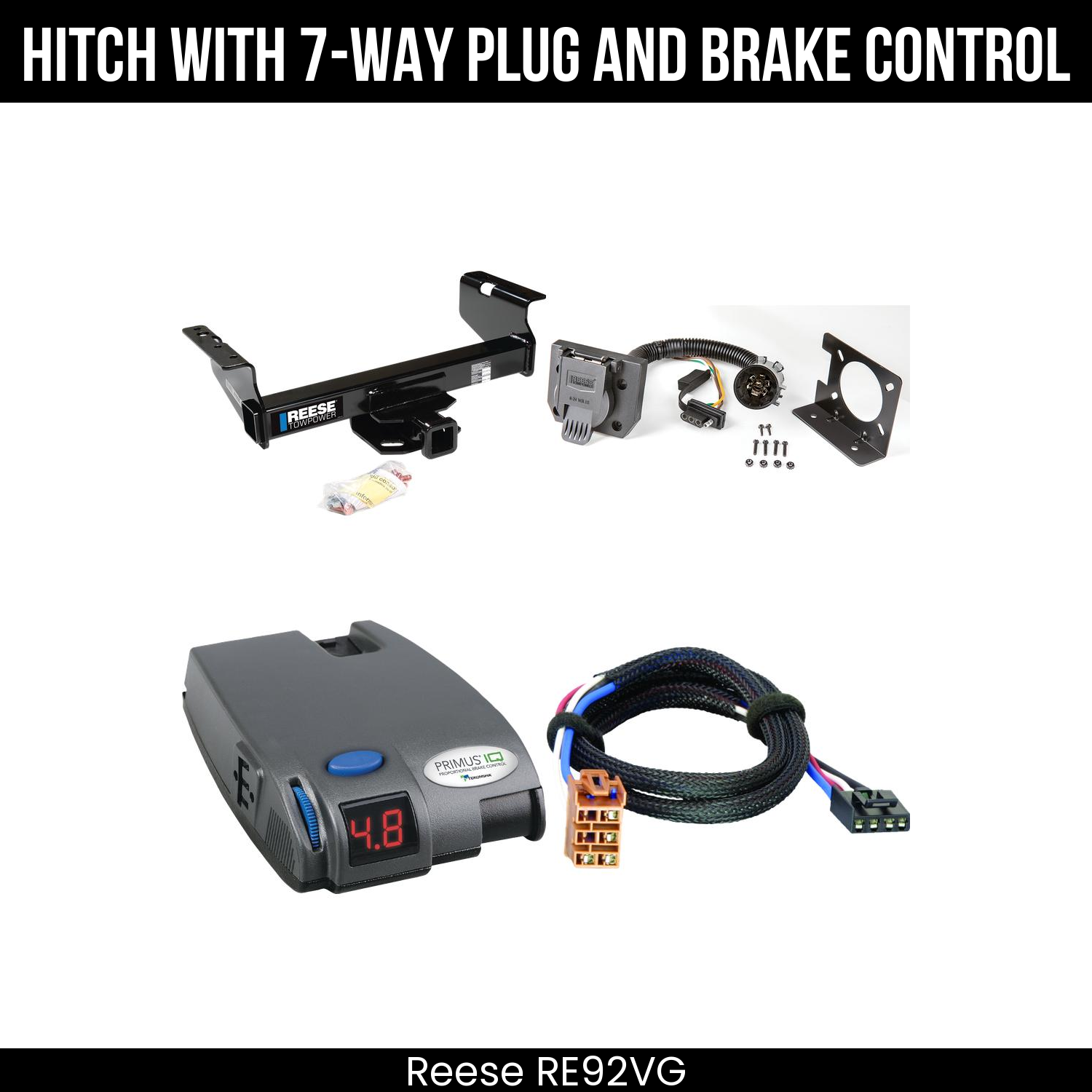 Trailer Hitch , 7-Way , Tekonsha Primus IQ Brake Control