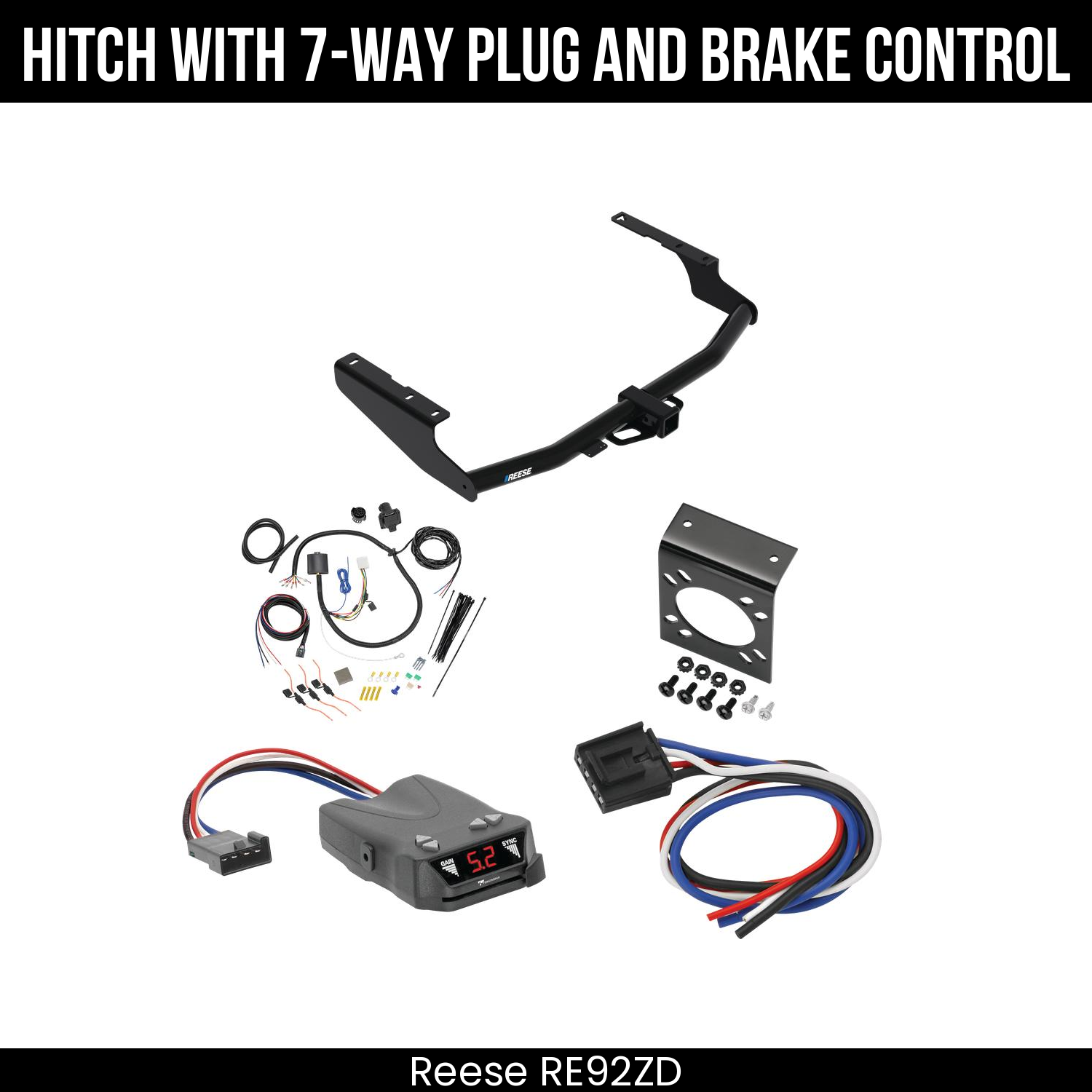 Trailer Hitch , 7-Way , Tekonsha Brakeman IV Brake Control
