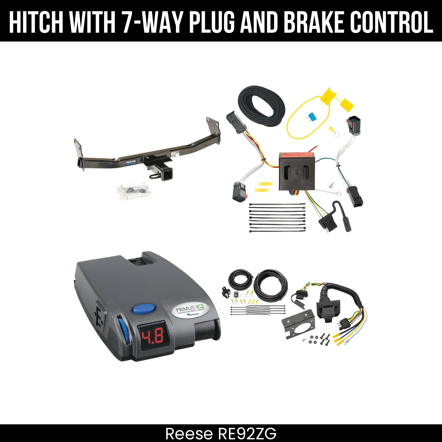 Trailer Hitch , 7-Way , Tekonsha Primus IQ Brake Control