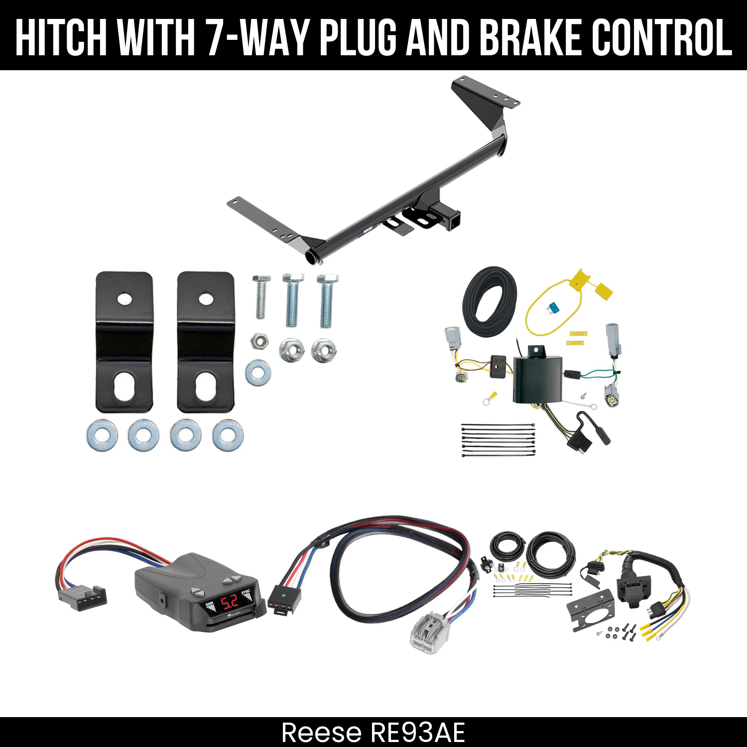 Trailer Hitch , 7-Way , Tekonsha Brakeman IV Brake Control