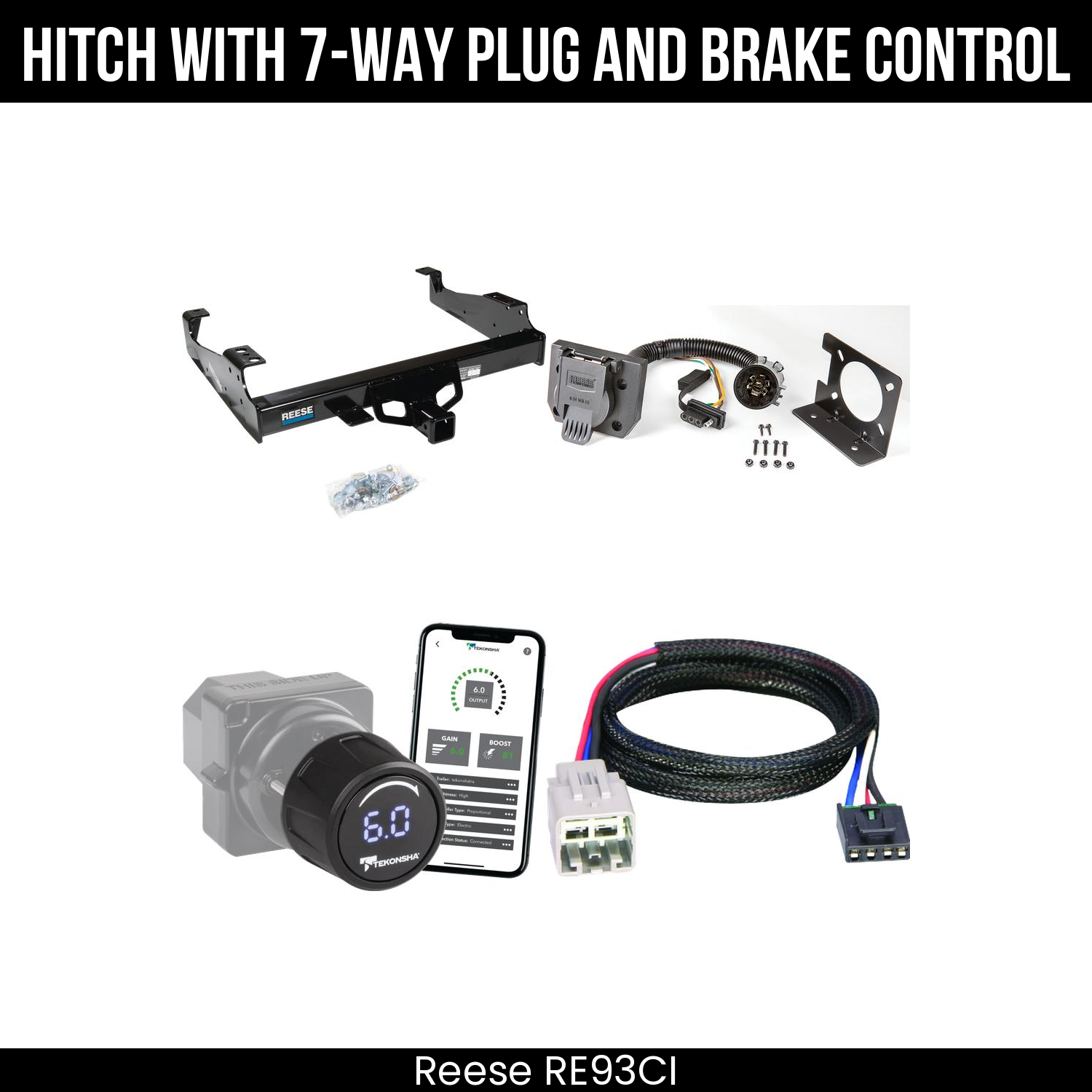 Reese RE93CI Hitch With 7 Way Plug And Brake Control Bundle Featureimg
