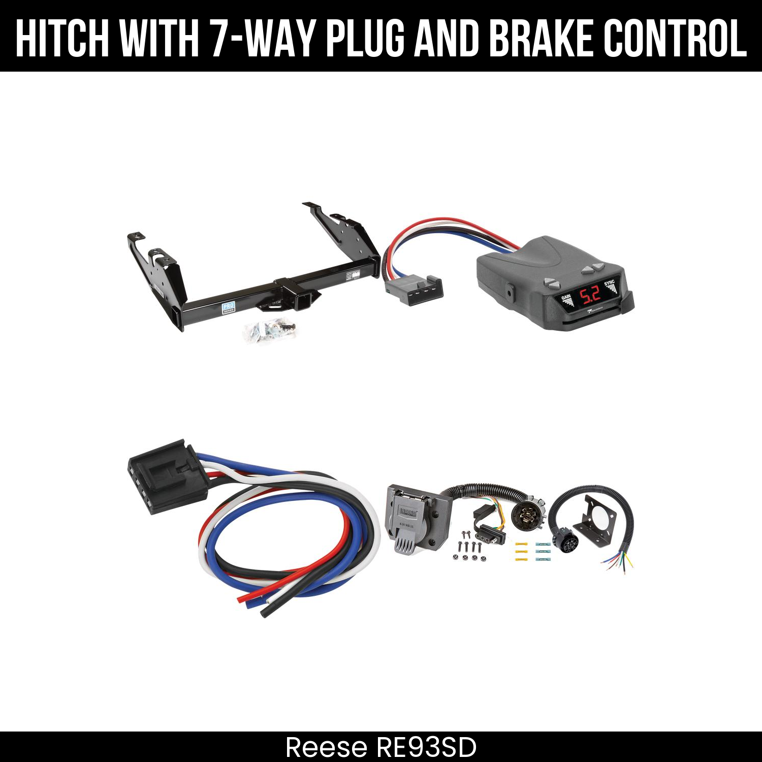 Trailer Hitch , 7-Way , Tekonsha Brakeman IV Brake Control