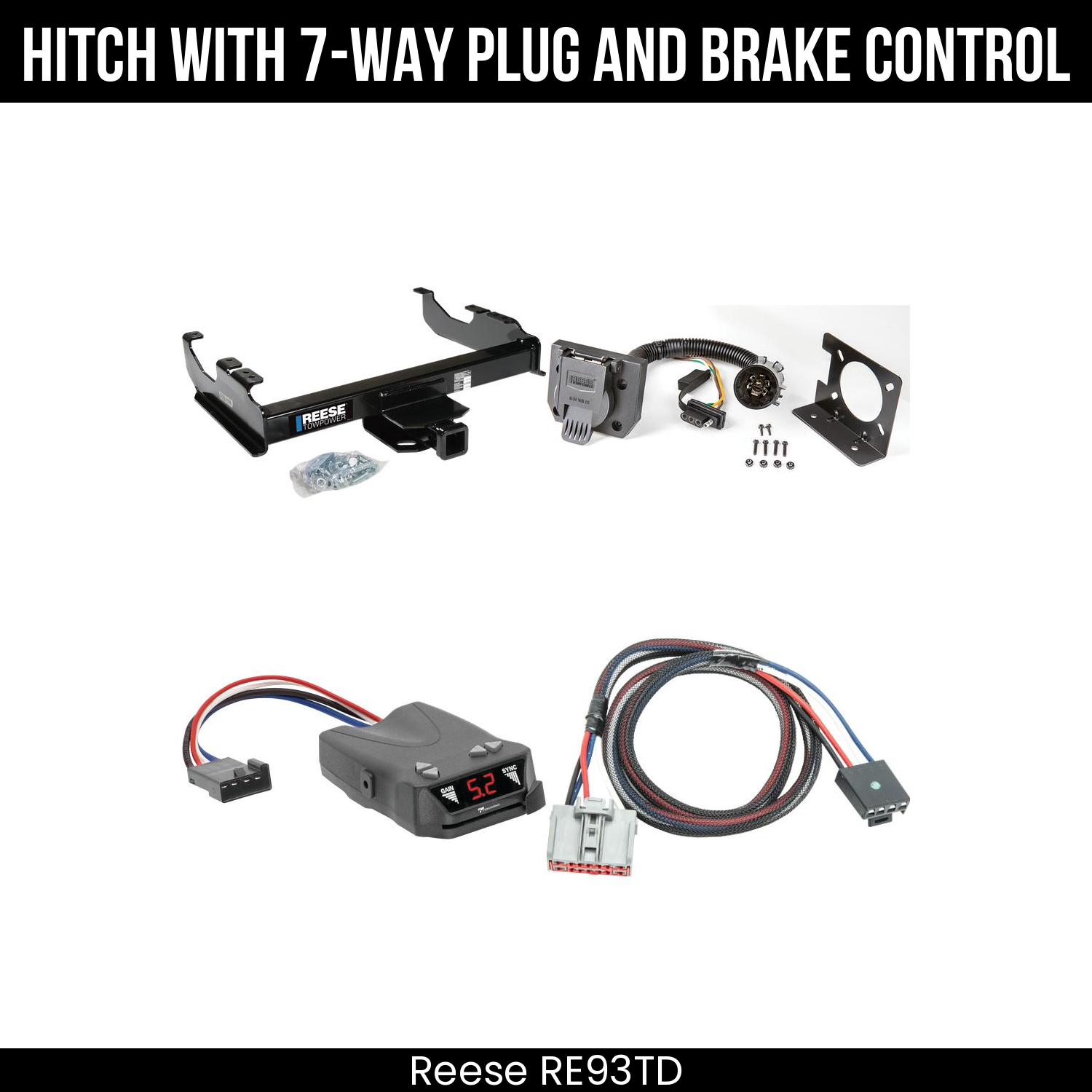 Trailer Hitch , 7-Way , Tekonsha Brakeman IV Brake Control