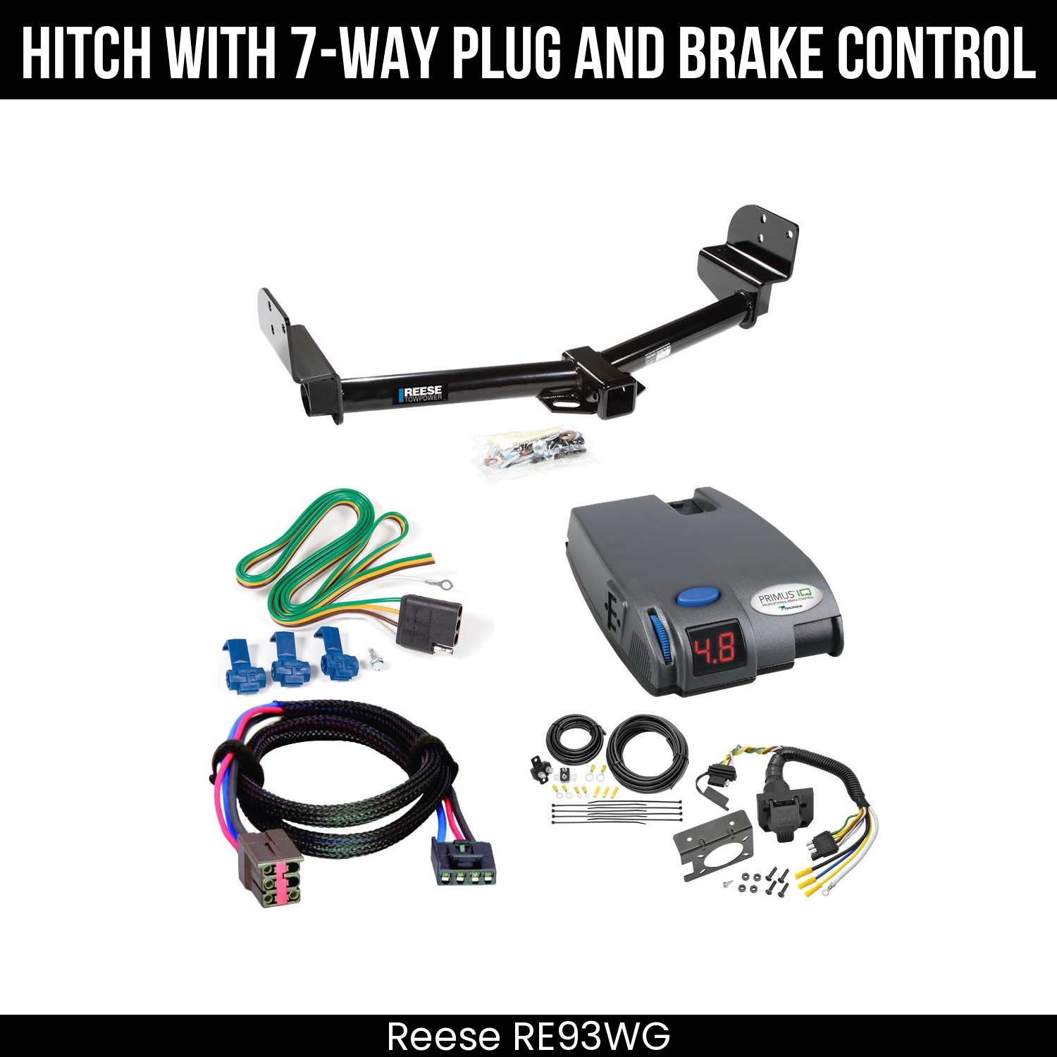 Trailer Hitch , 7-Way , Tekonsha Primus IQ Brake Control