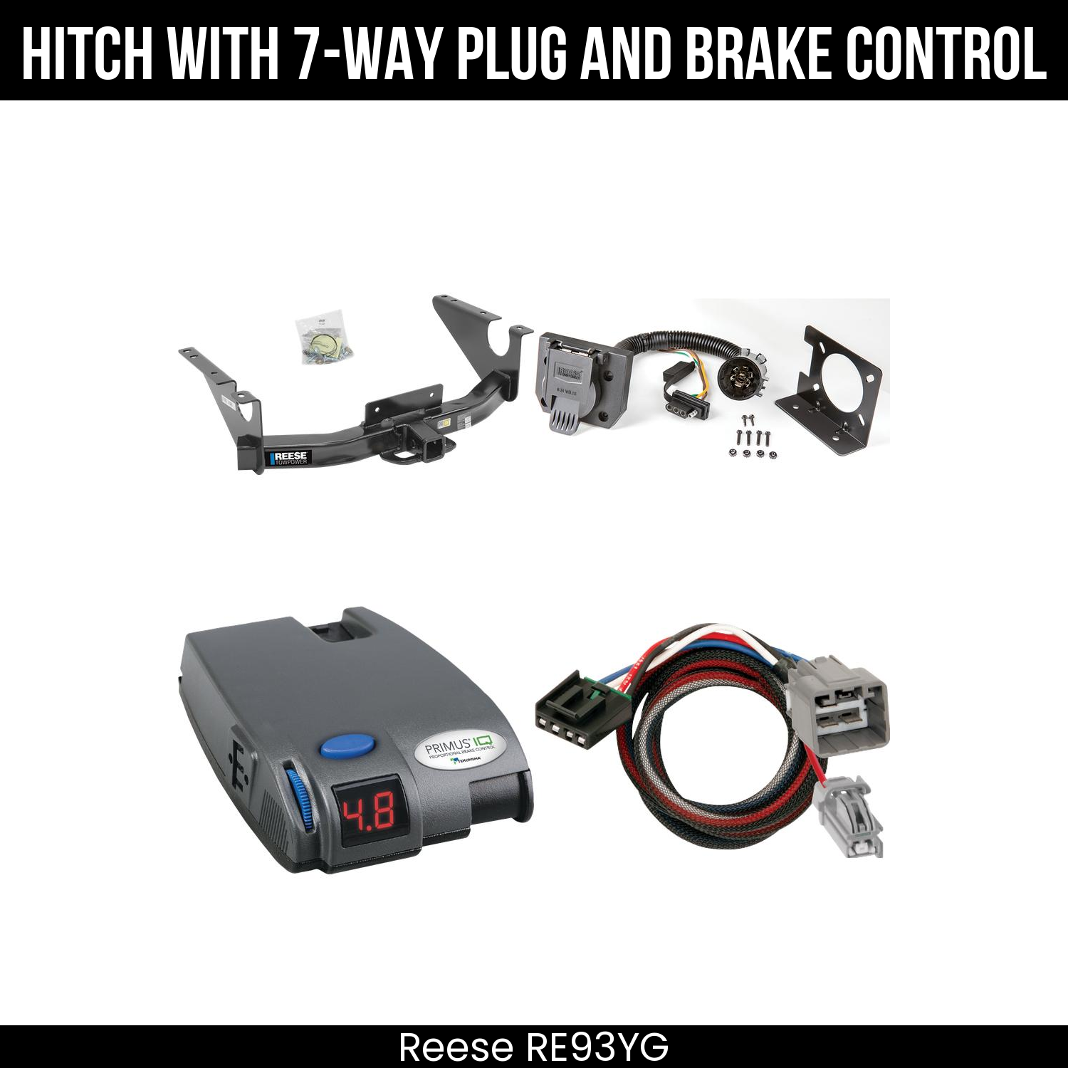 Trailer Hitch , 7-Way , Tekonsha Primus IQ Brake Control