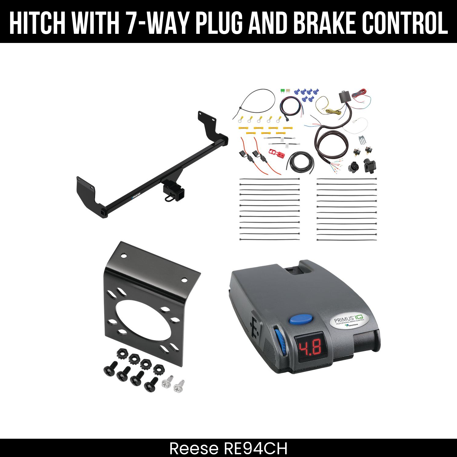 Trailer Hitch , 7-Way , Tekonsha Primus IQ Brake Control