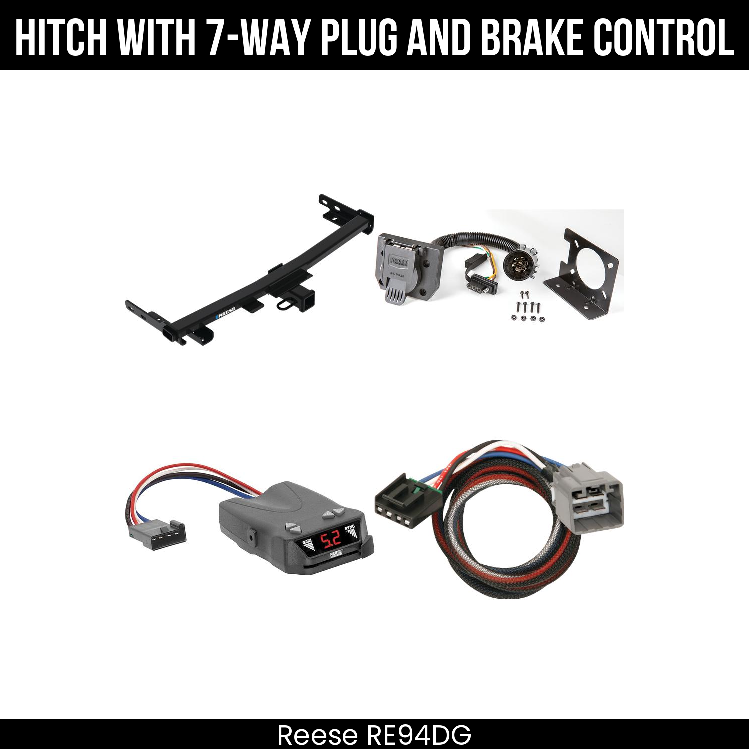 Trailer Hitch , 7-Way , Reese Brakeman IV Brake Control