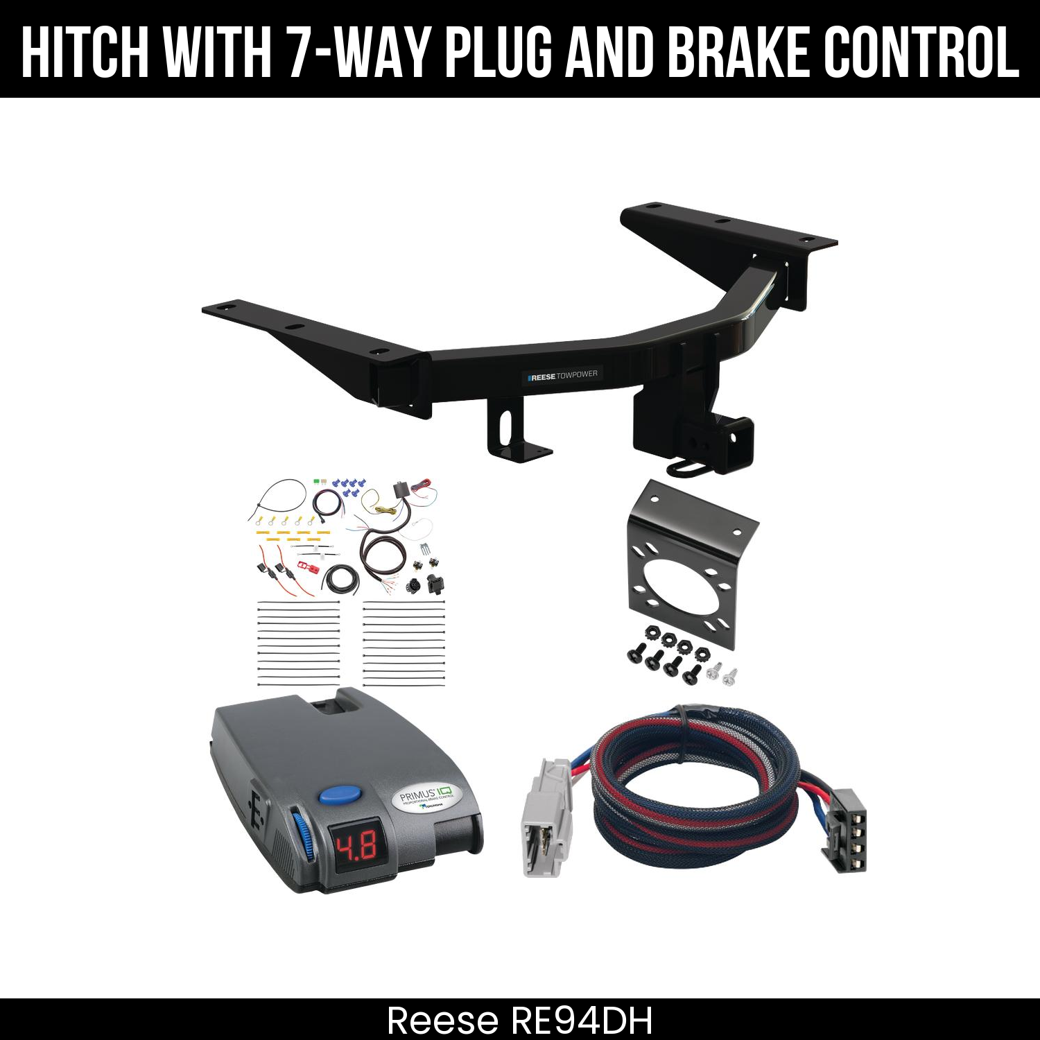 Trailer Hitch , 7-Way , Tekonsha Primus IQ Brake Control