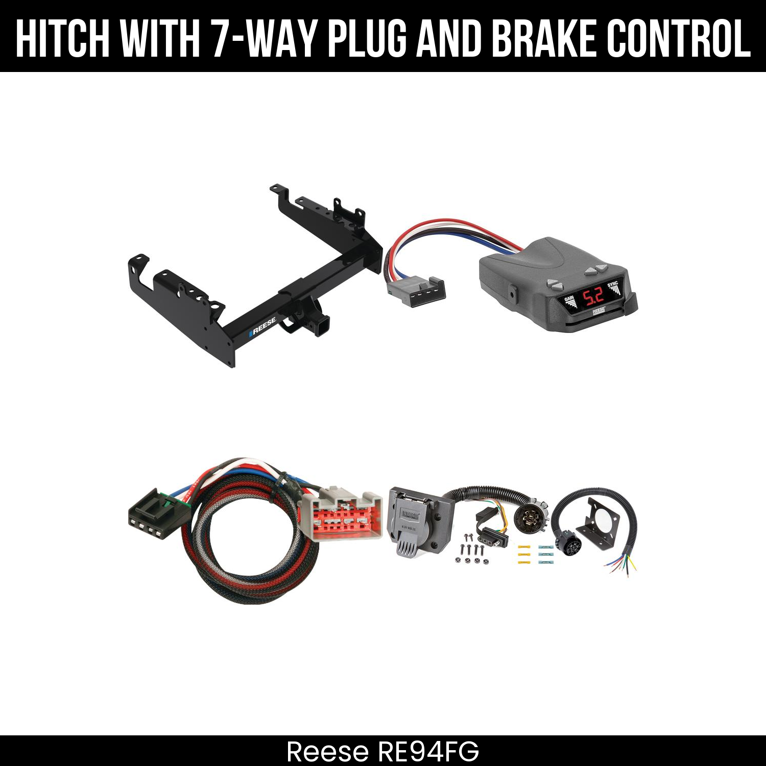Trailer Hitch , 7-Way , Reese Brakeman IV Brake Control