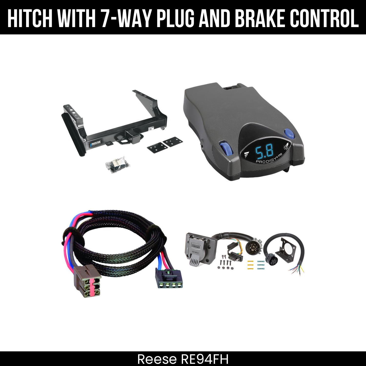 Trailer Hitch , 7-Way , Tekonsha Prodigy P2 Brake Control