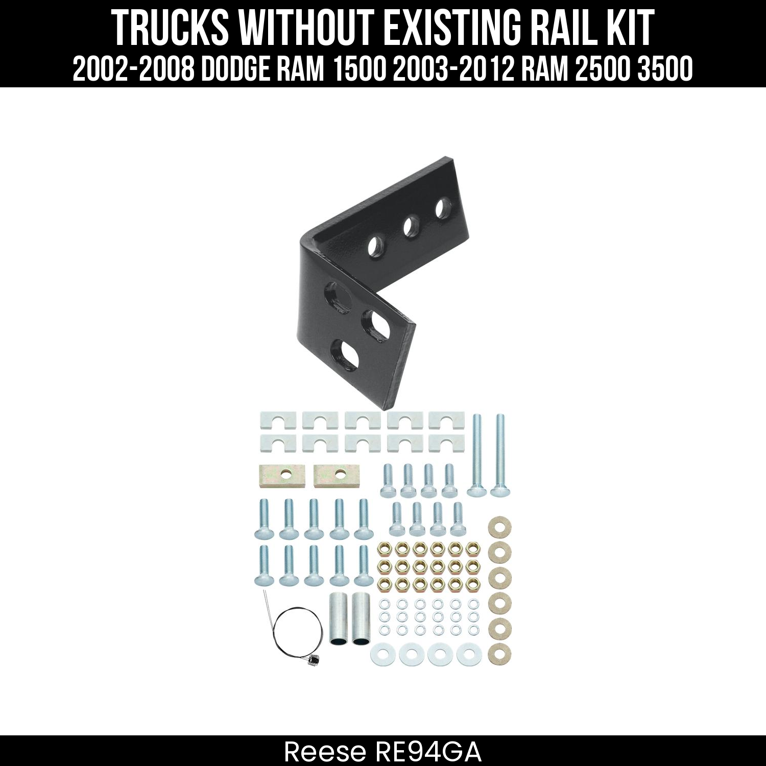 5th Wheel Hitch Bracket Kit,Replacement 5th Wheel Rail Hardware Kit