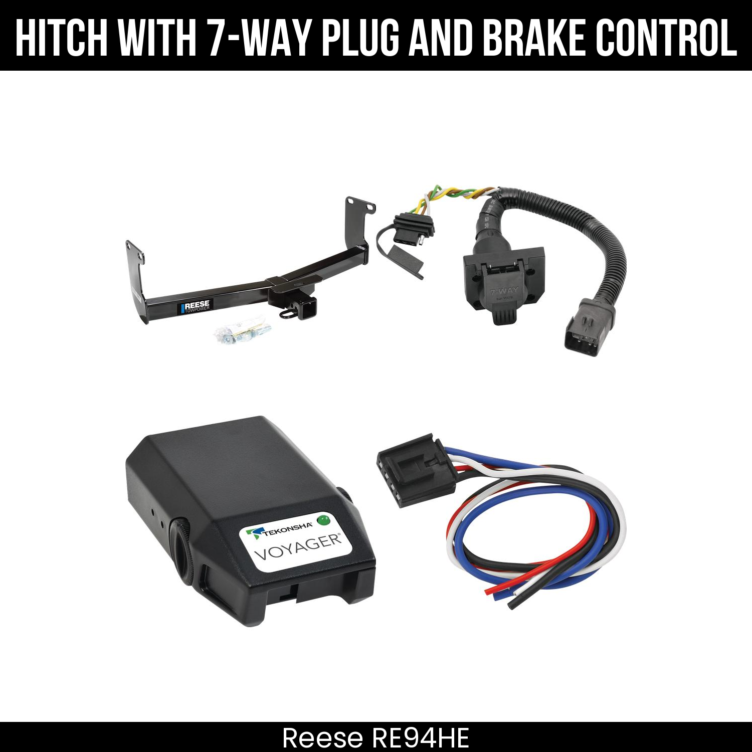 Trailer Hitch , 7-Way , Tekonsha Voyager Brake Control