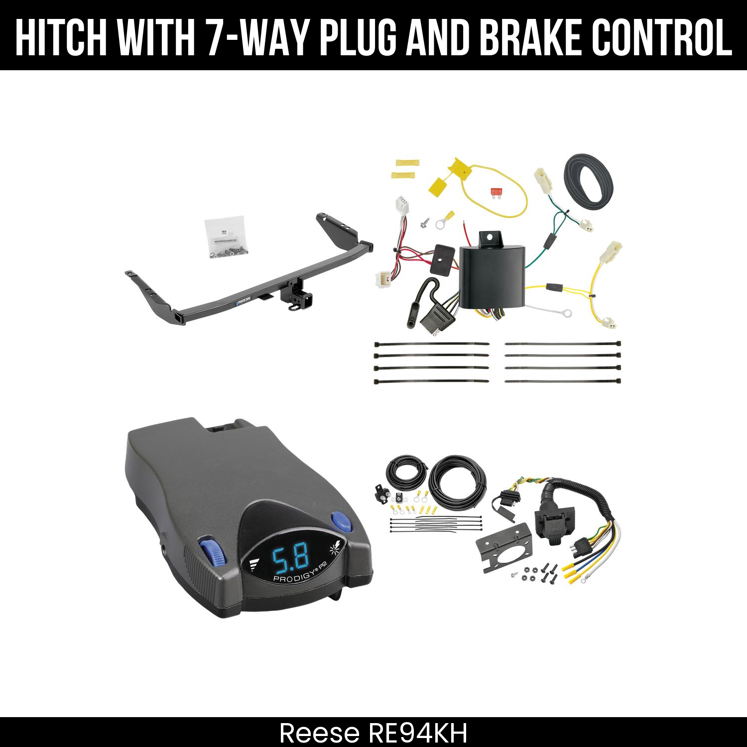 Trailer Hitch , 7-Way , Tekonsha Prodigy P2 Brake Control