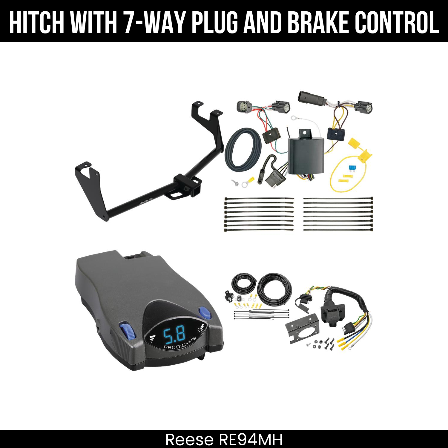 Trailer Hitch , 7-Way , Tekonsha Prodigy P2 Brake Control
